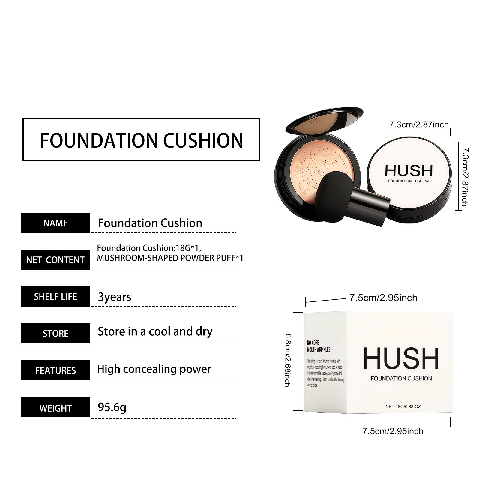 Natural Shade Brightening Clear Cushion Cream Natural Concealing Long Lasting Hydrating Glossy Delicate Fresh Glossy Makeup