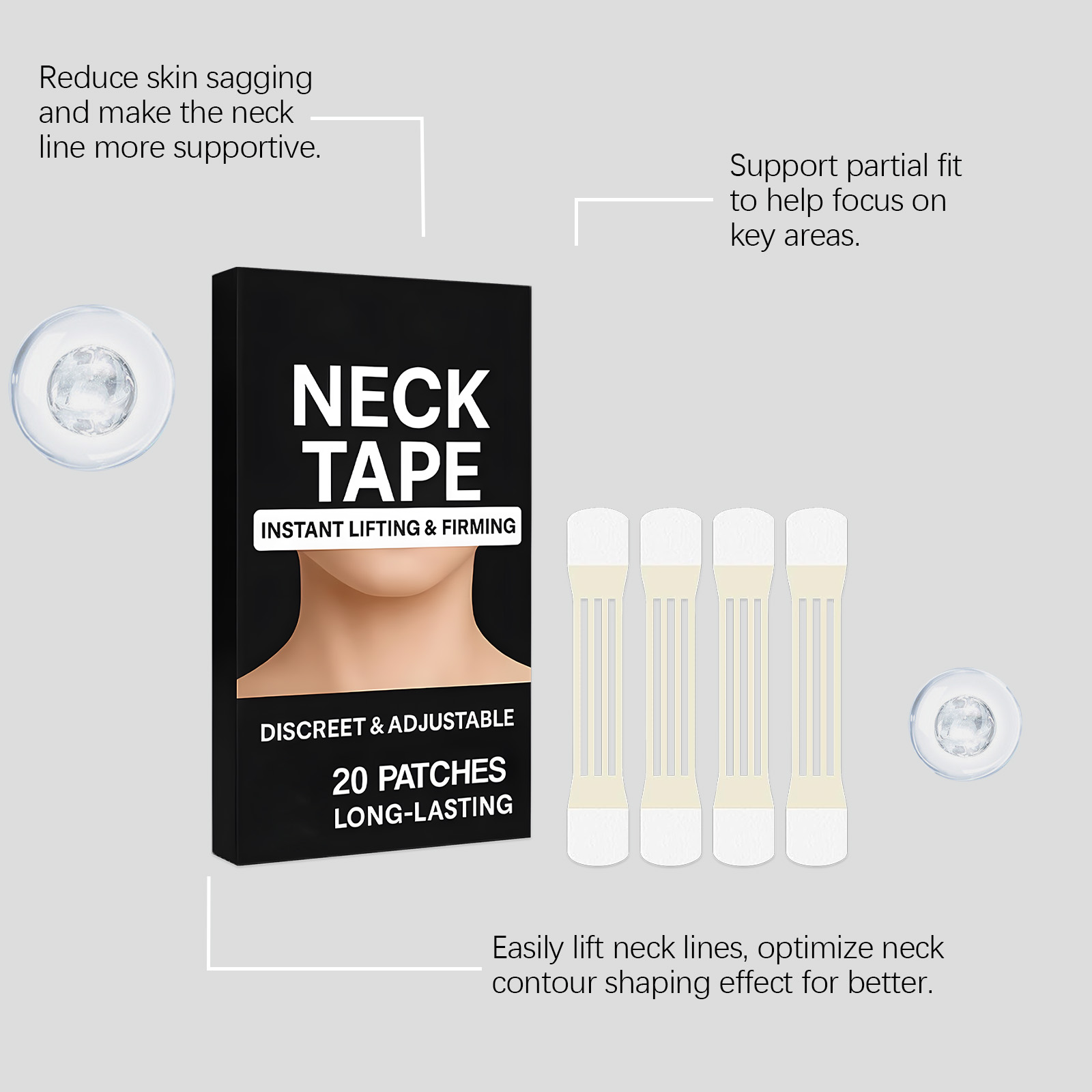 Neck Care Patch Mild Fade Fine Lines Neck Wrinkles Soft Tight Skin Highlight Neck Contour Skin Care