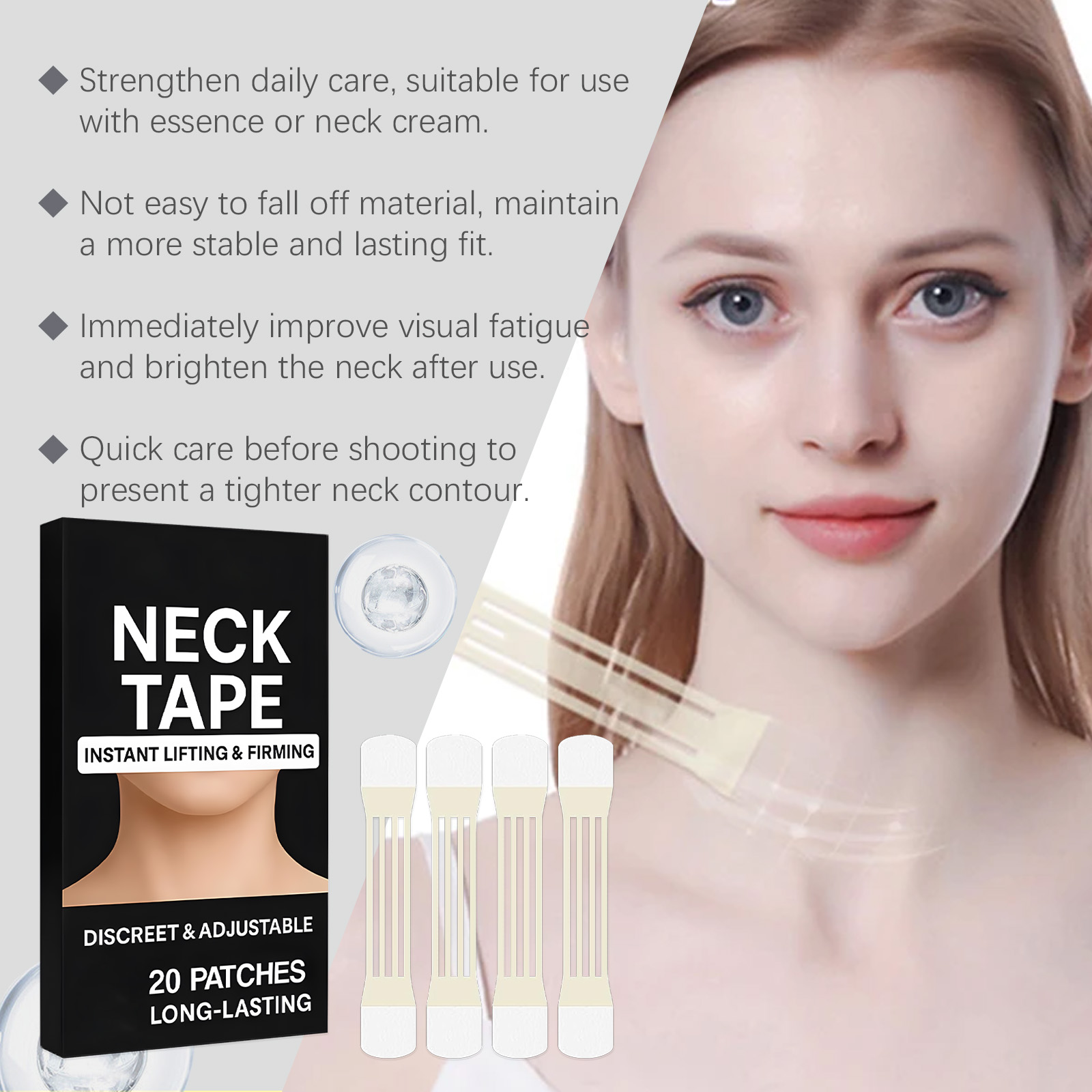 Neck Care Patch Mild Fade Fine Lines Neck Wrinkles Soft Tight Skin Highlight Neck Contour Skin Care