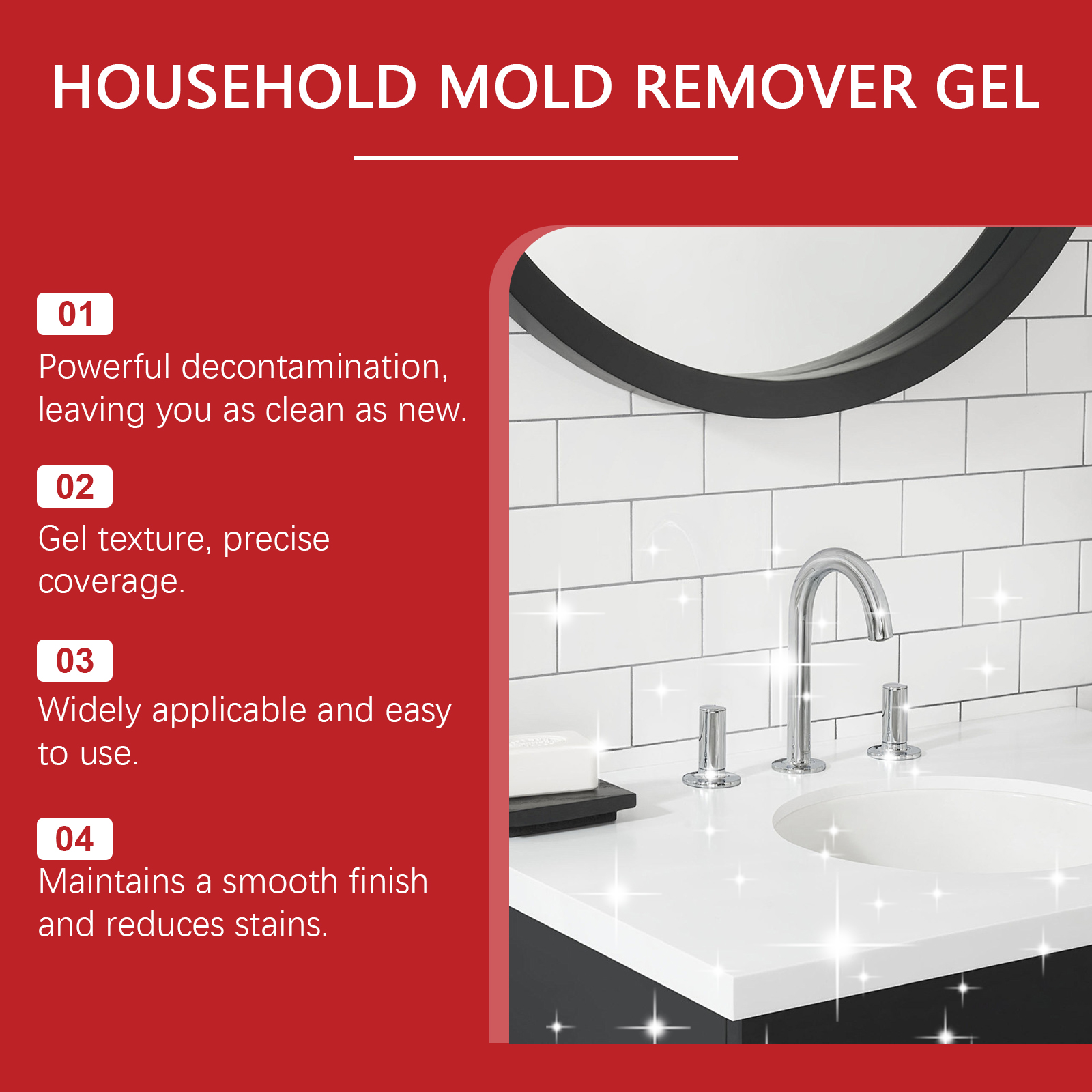 Mold Removing Gel Agent Strong Decontamination Cleaning Wall Surface Furniture Ceramic Tile Household Stain Eliminator