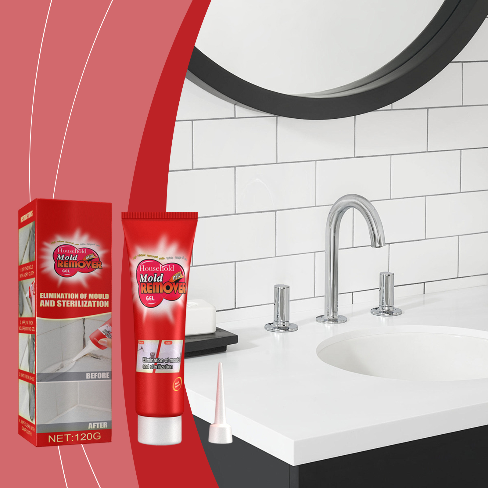Mold Removing Gel Agent Strong Decontamination Cleaning Wall Surface Furniture Ceramic Tile Household Stain Eliminator