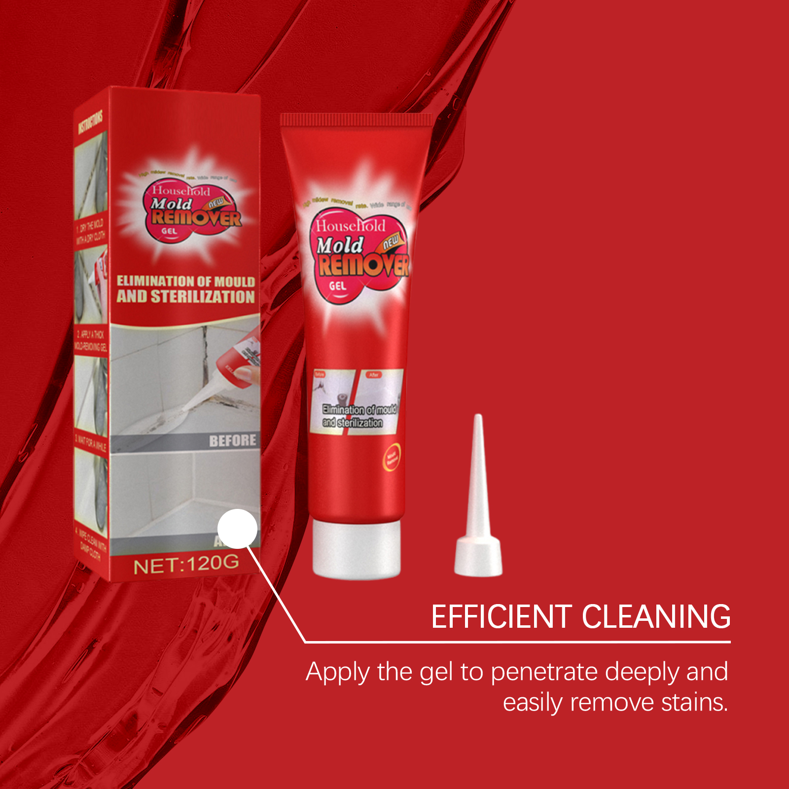 Mold Removing Gel Agent Strong Decontamination Cleaning Wall Surface Furniture Ceramic Tile Household Stain Eliminator