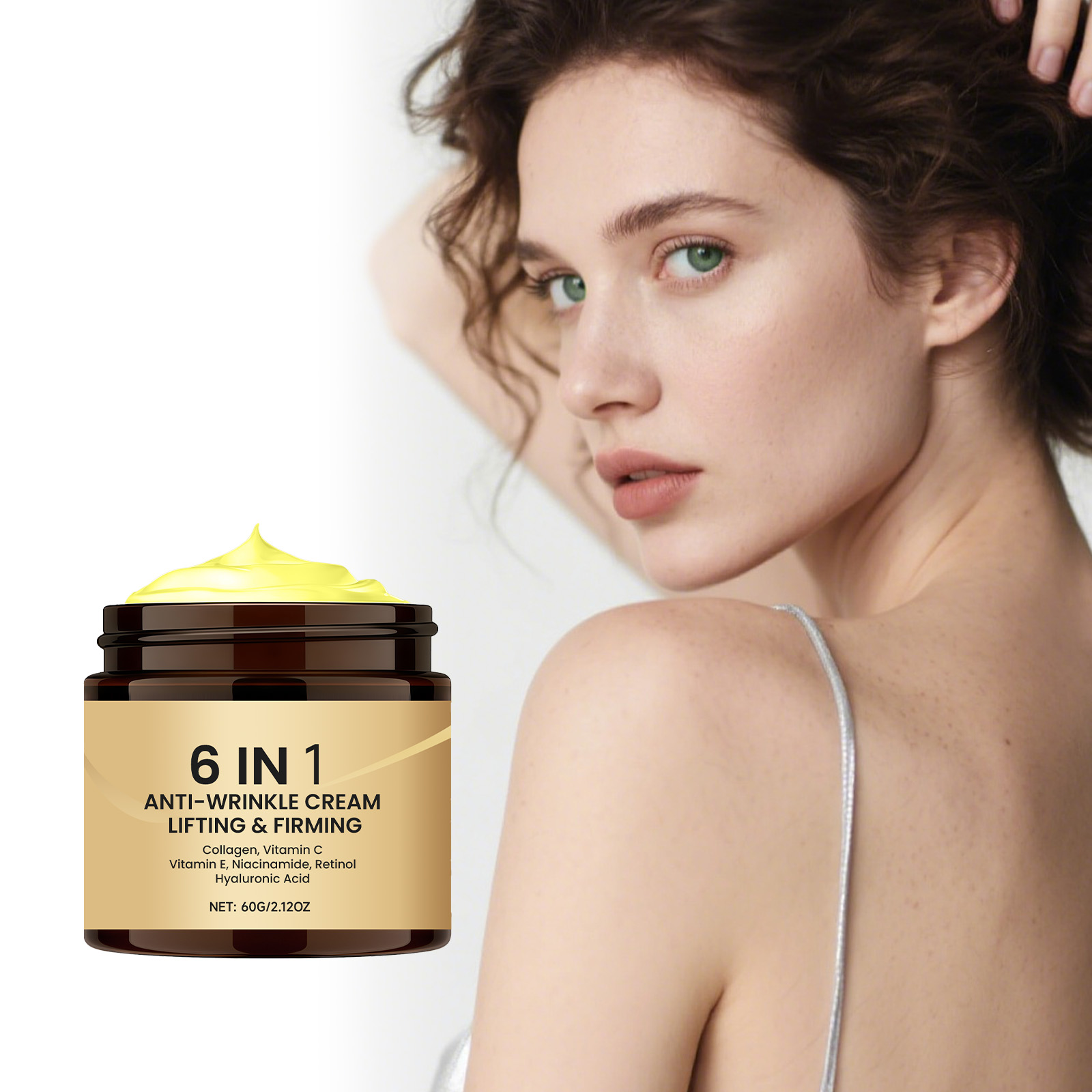 Six In One Moisturizing Cream Gentle Care Smooth Glossy Hydrating Day Night Facial Skin Treatment Lotion