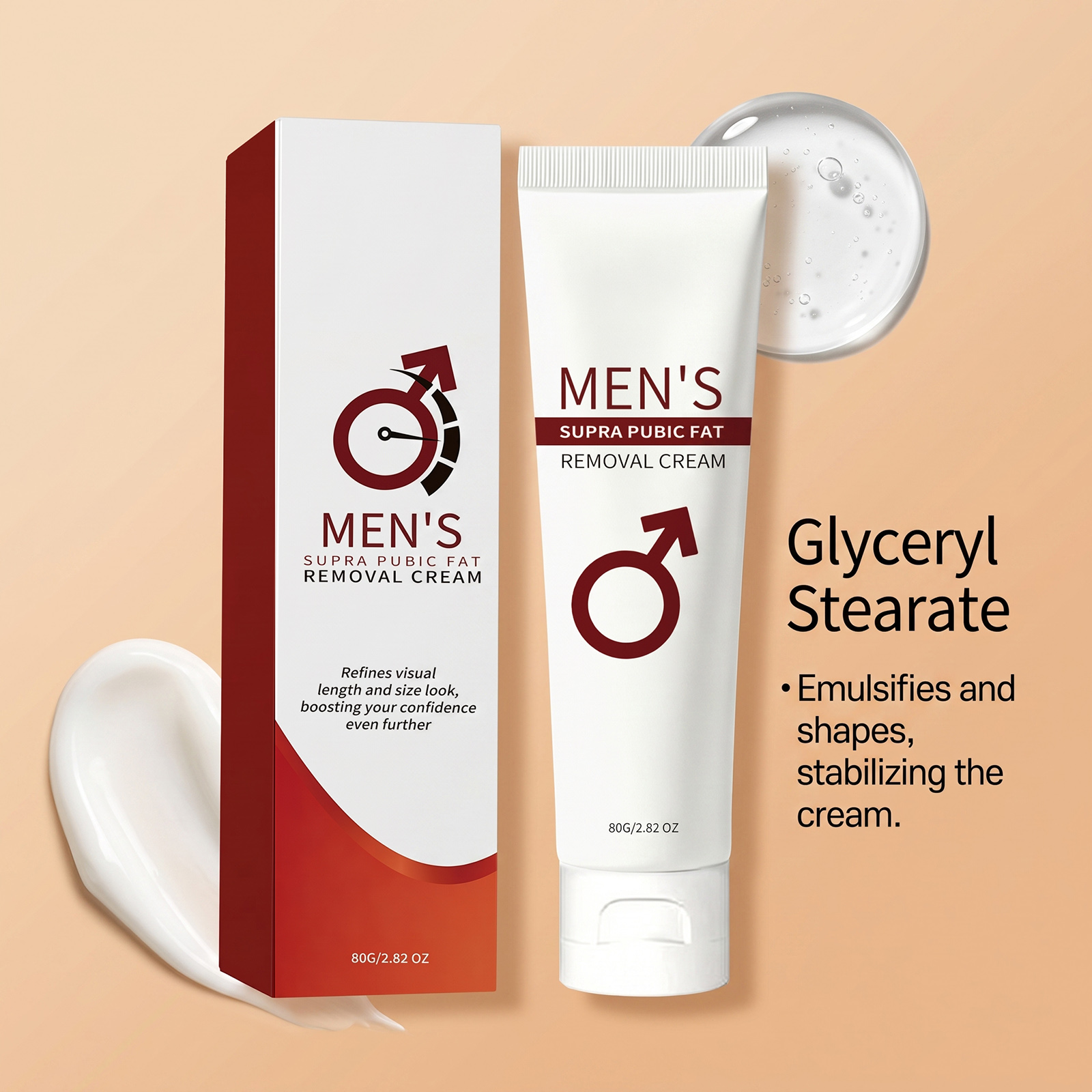 Men Care Cream Daily Convenient Plant Formula Moisturizing Nourishing Light Fine Texture Male Body Skin