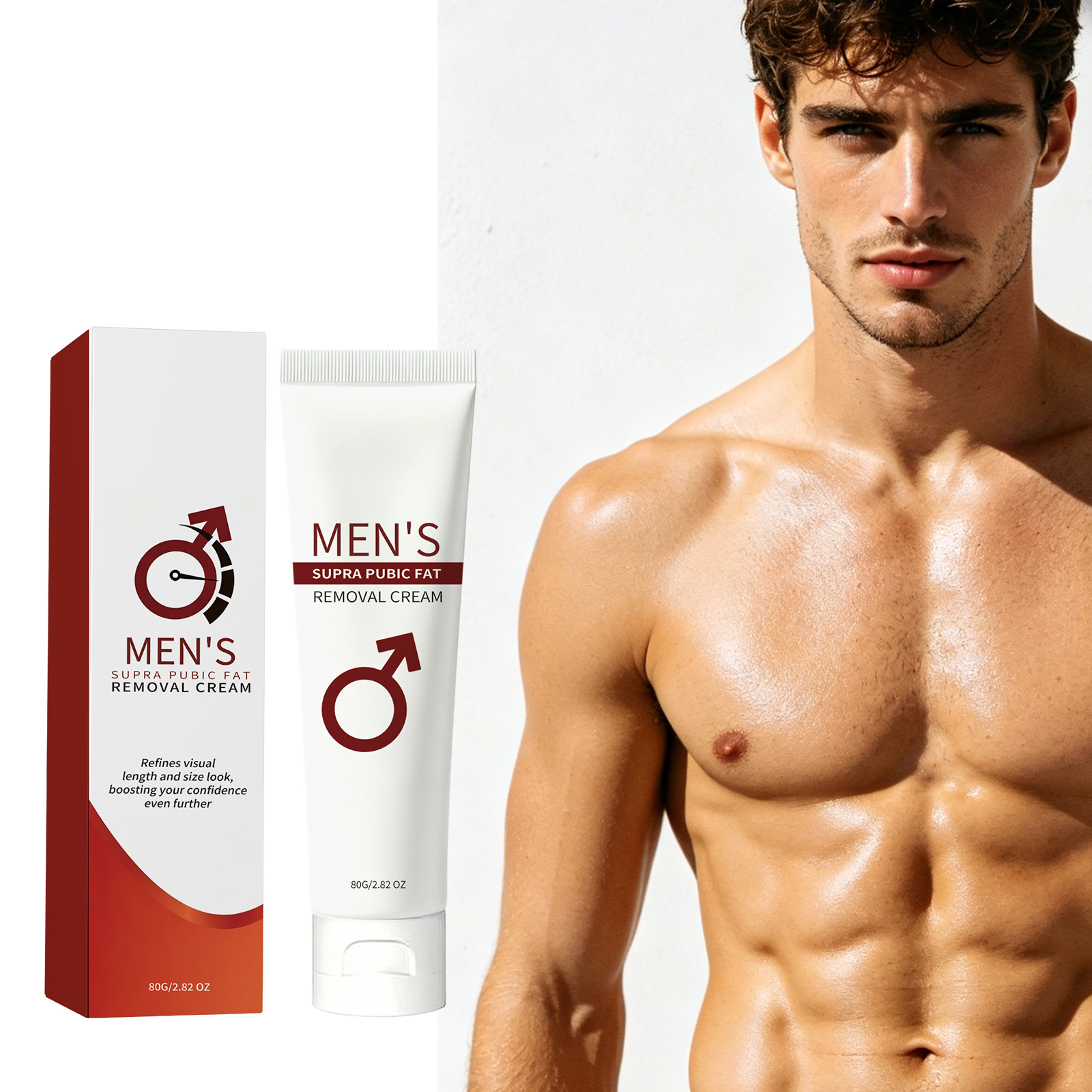 Men Care Cream Daily Convenient Plant Formula Moisturizing Nourishing Light Fine Texture Male Body Skin