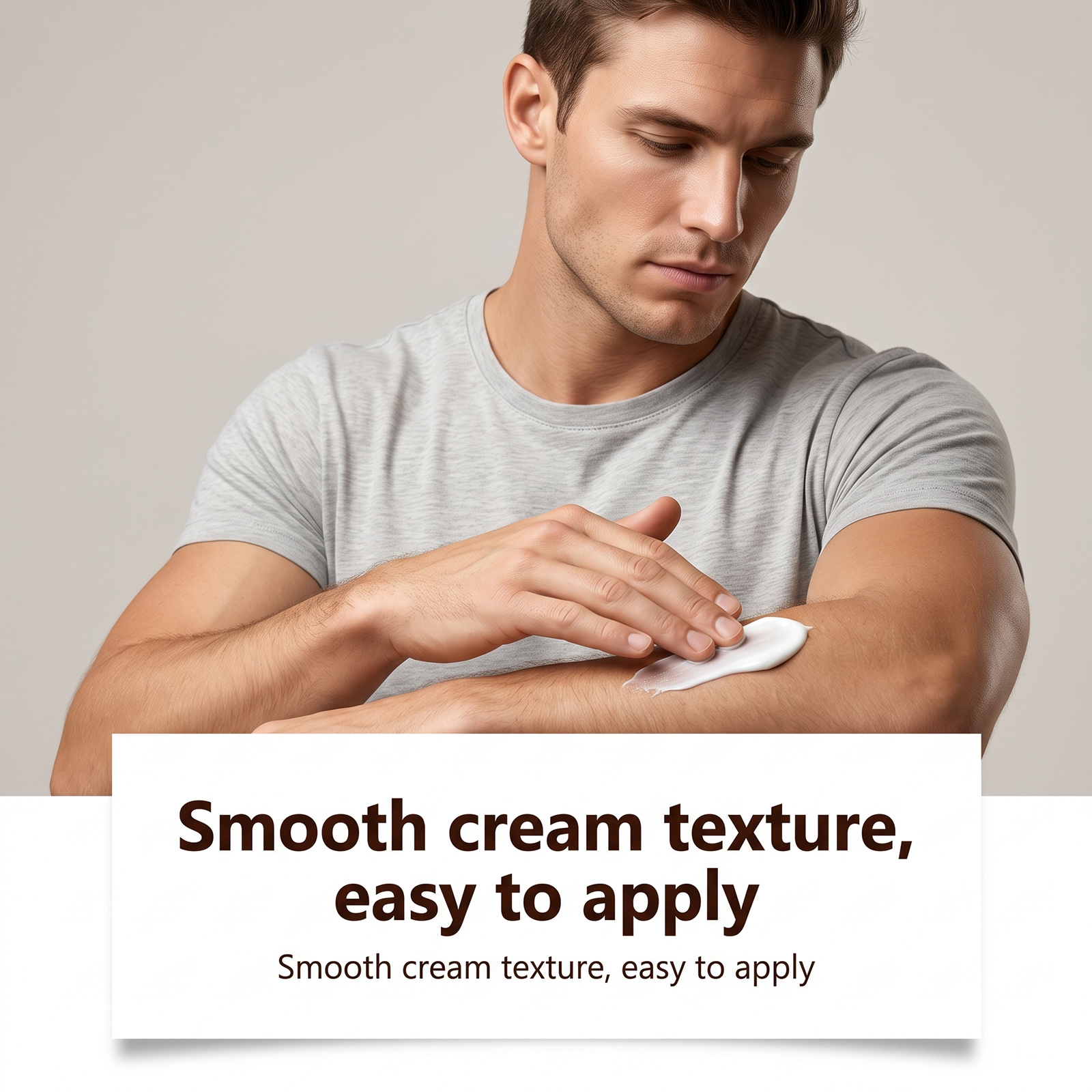 Men Care Cream Daily Convenient Plant Formula Moisturizing Nourishing Light Fine Texture Male Body Skin