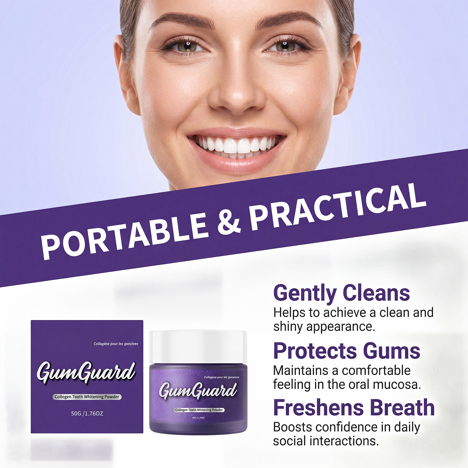 Collagen Care Tooth Powder Fine Mild Clean Tooth Surface Stains Comfort Bright Daily Teeth Fresh Care