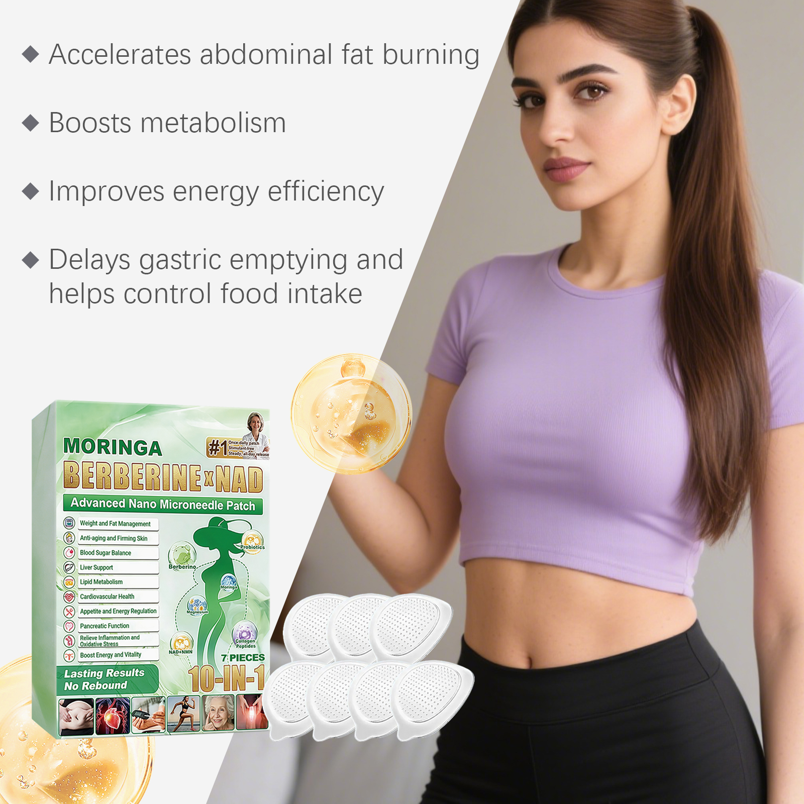 Moringa Body Care Patch Mildly Nurture Skin Support Slim Figure Daily Gentle Whole Body Use