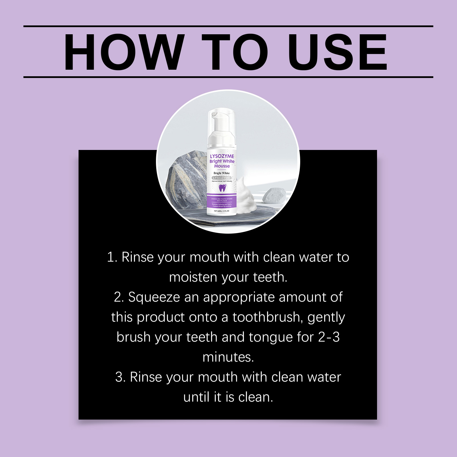 Teeth Cleaning Mousse Mild Dense Foam Care Clean Fresh Comfort Oral Tooth Cleansing Care