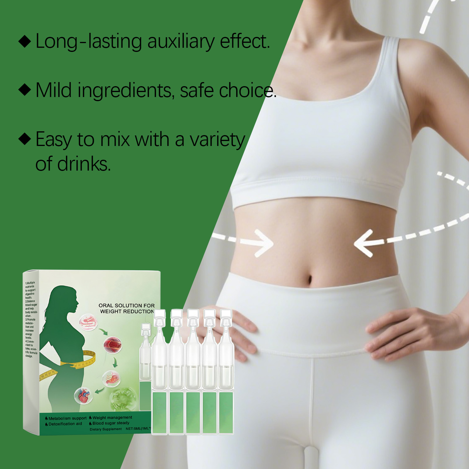 Moringa Care Drops Herbal Mild Ingredients Nourish Body Slim Shape Curve Dietary Drops