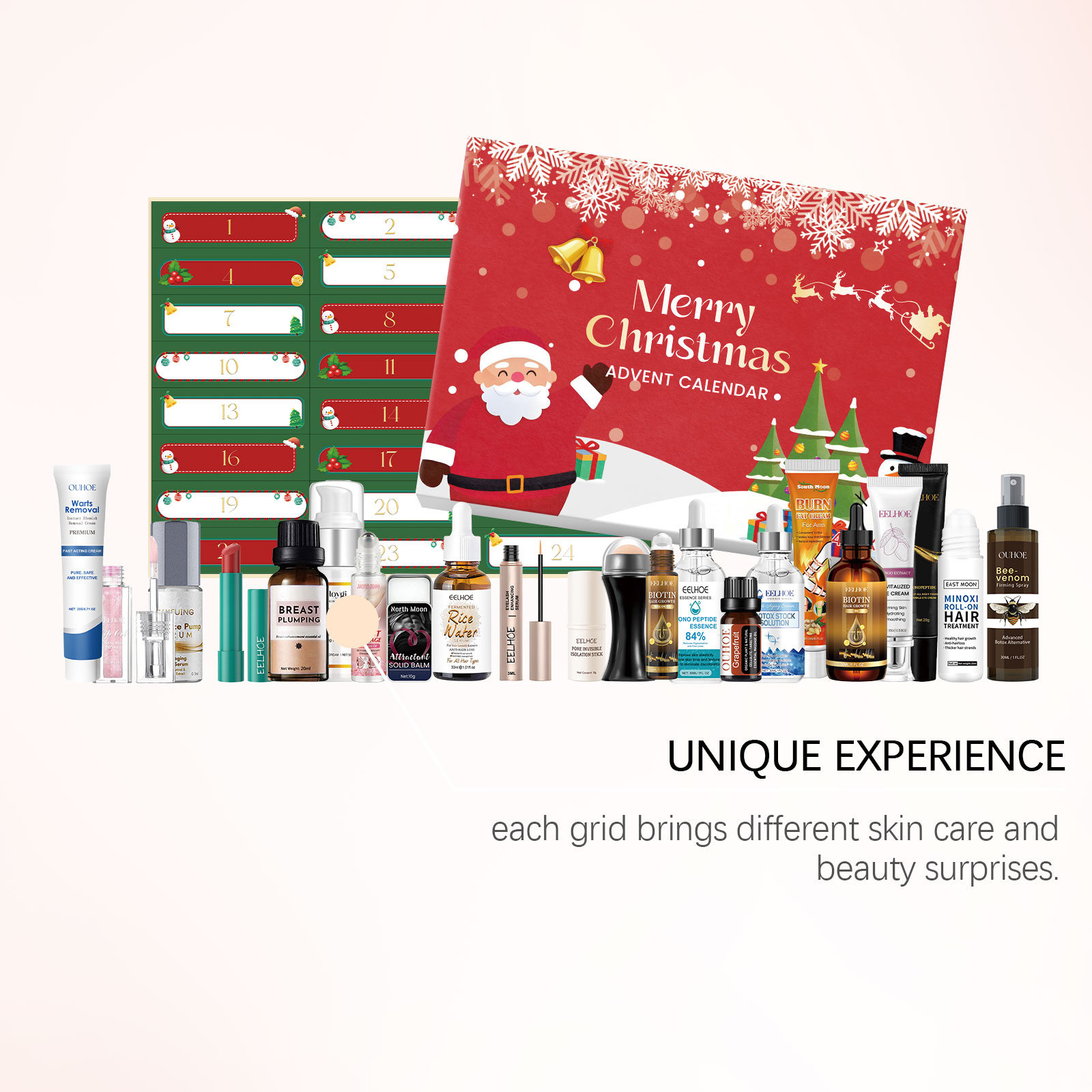 Christmas Skincare Blind Box Beauty Moisturizing Skin Care Various Matches Holiday Atmosphere Surprise Countdown Box