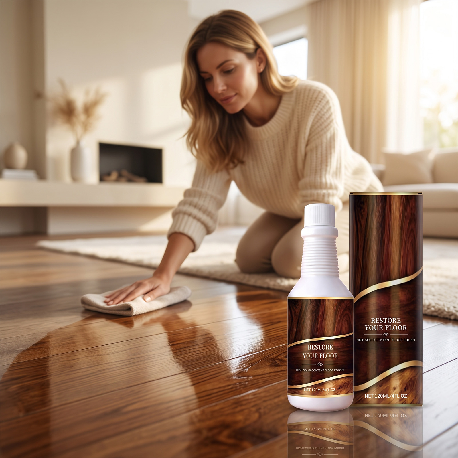 Wood Floor Polishing Care Agent For Surface Scratches Brightening Daily Maintenance Protection