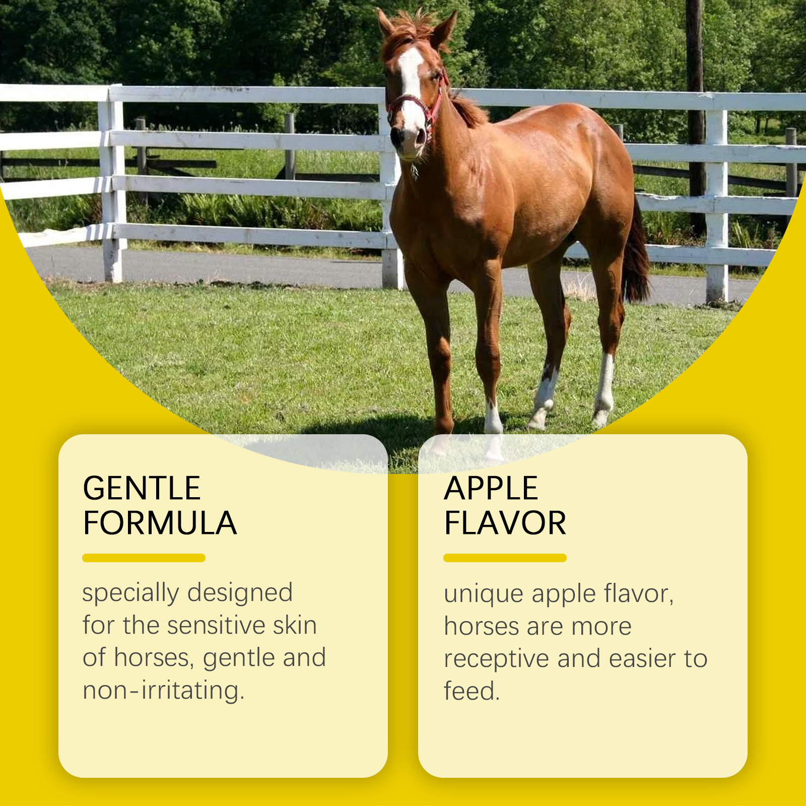 Apple Flavor Horse Ointment Mild Ingredients Plant Extract Non Irritating Portable Pack For Horse Deworming