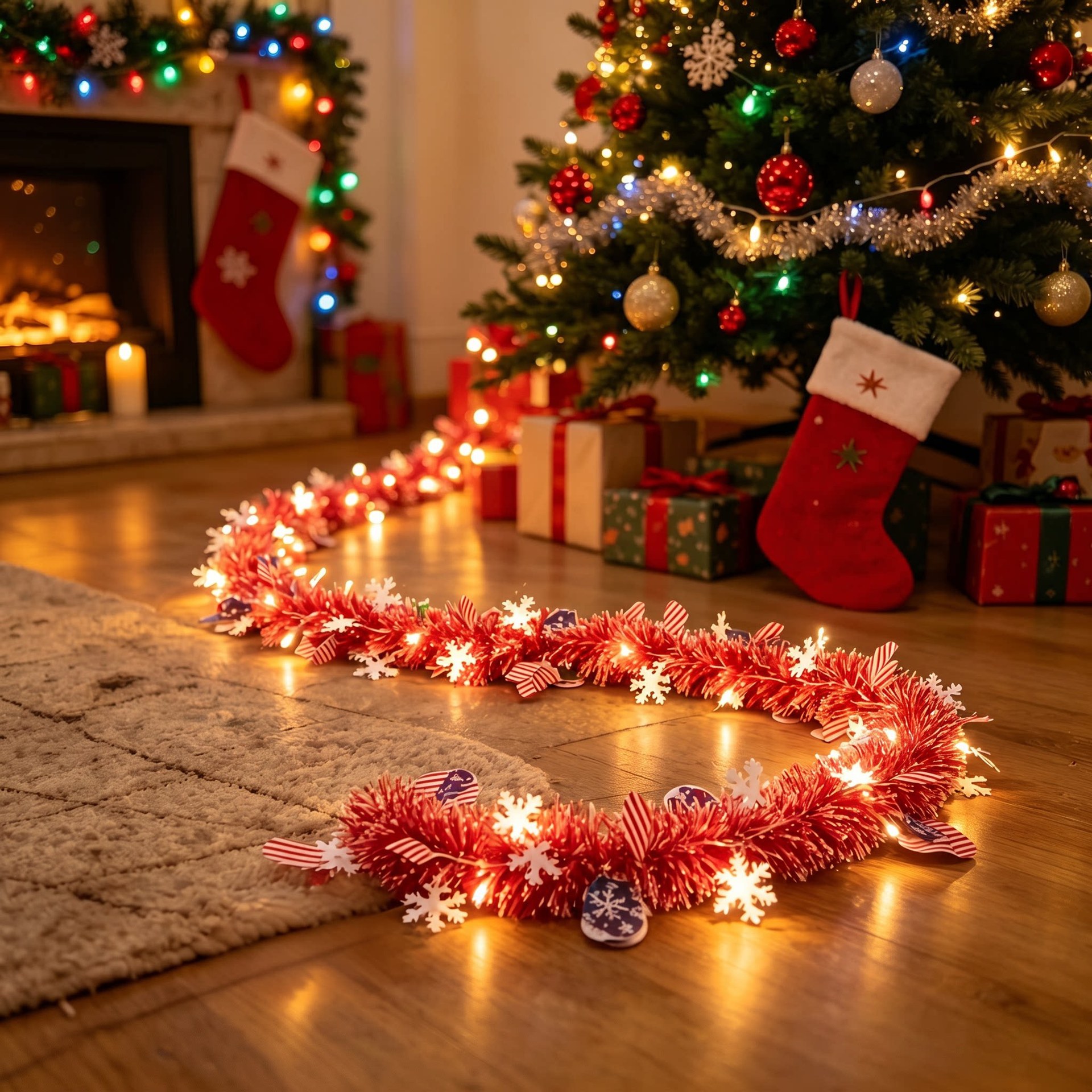 (GREEN) Christmas LED String Lights 5.7M 40LED Battery Operated Fairy Lights Waterproof for Christmas Tree Green