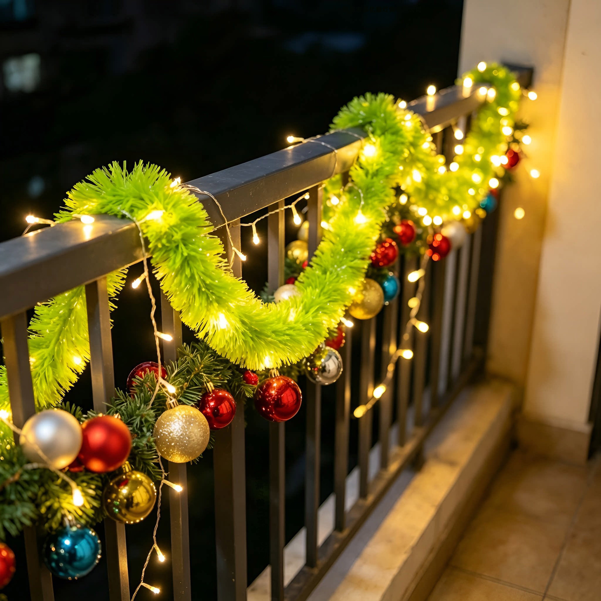 (GREEN) Christmas LED String Lights 5.7M 40LED Battery Operated Fairy Lights Waterproof for Christmas Tree Green