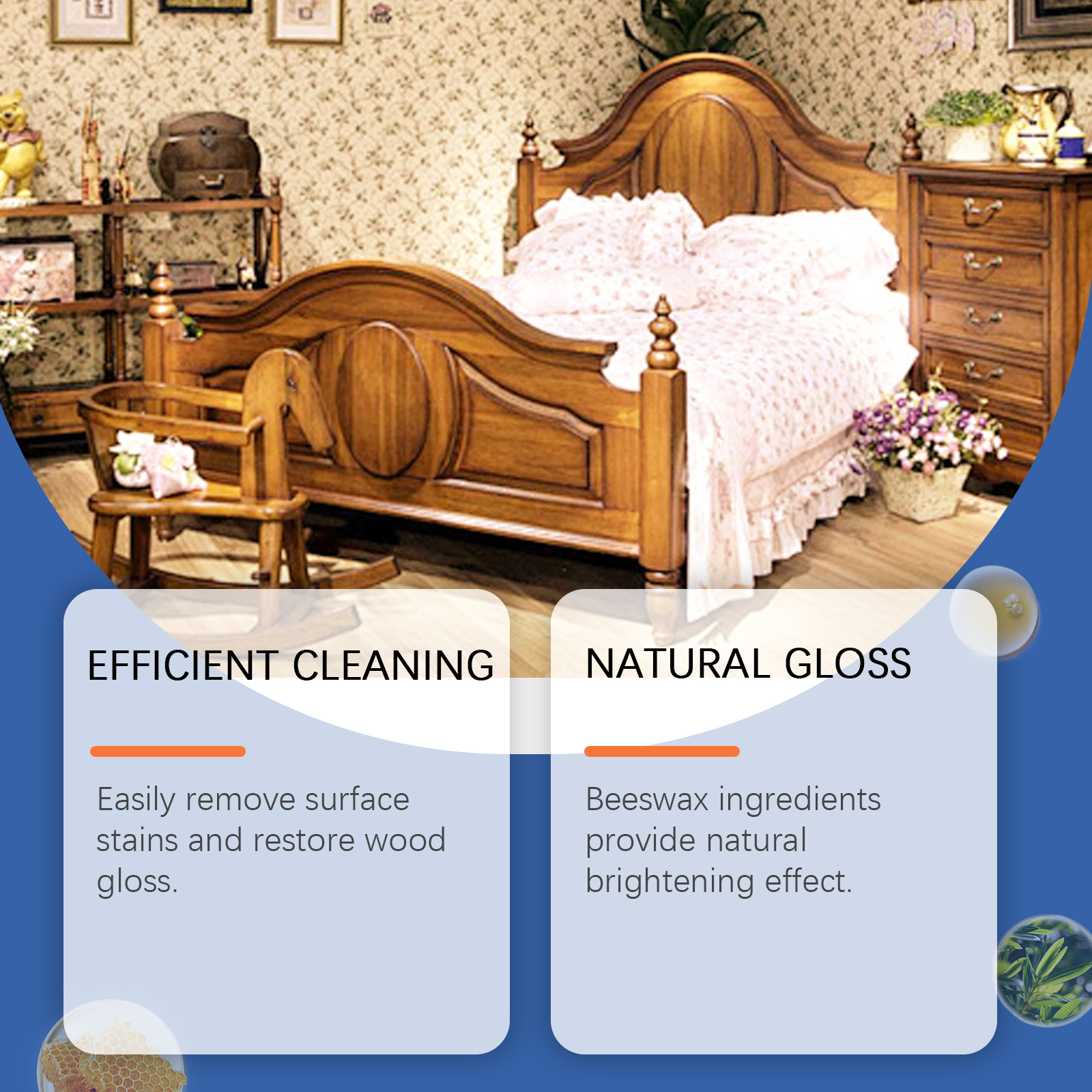 Beeswax Furniture Polish Agent Wood Furniture Moisturizing Cleaning Polishing Daily Maintenance Care Agent
