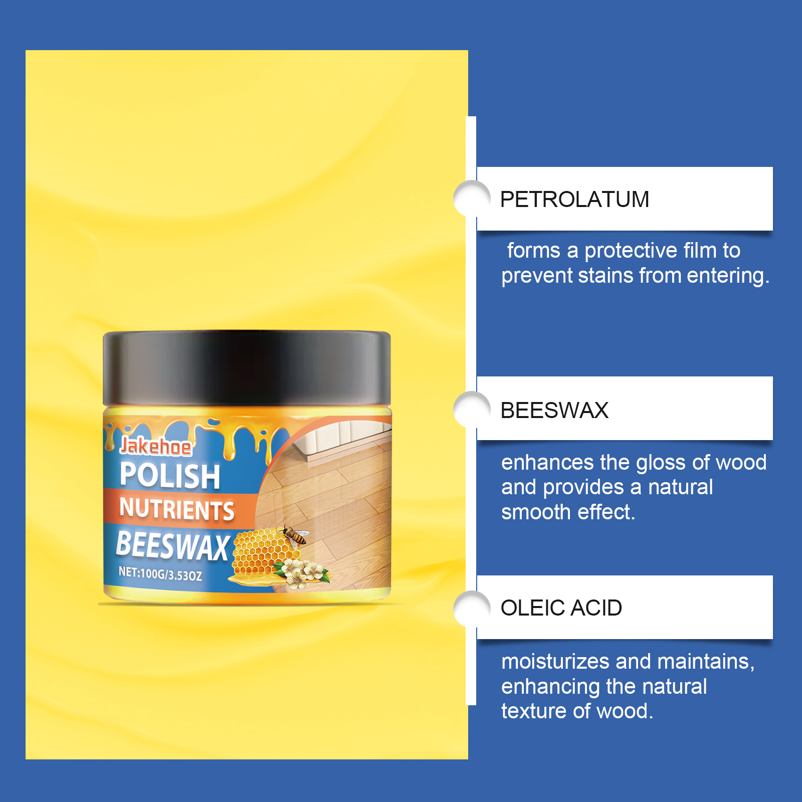 Beeswax Furniture Polish Agent Wood Furniture Moisturizing Cleaning Polishing Daily Maintenance Care Agent