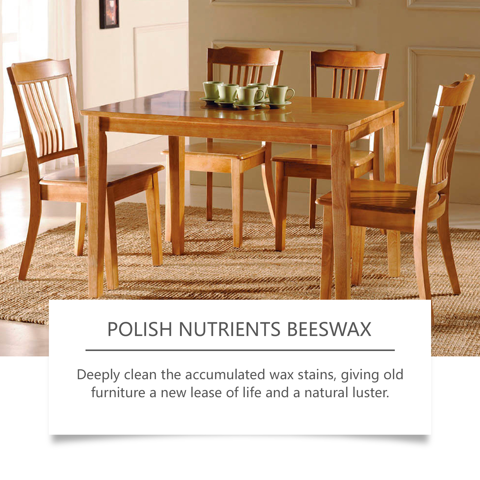 Beeswax Furniture Polish Agent Wood Furniture Moisturizing Cleaning Polishing Daily Maintenance Care Agent