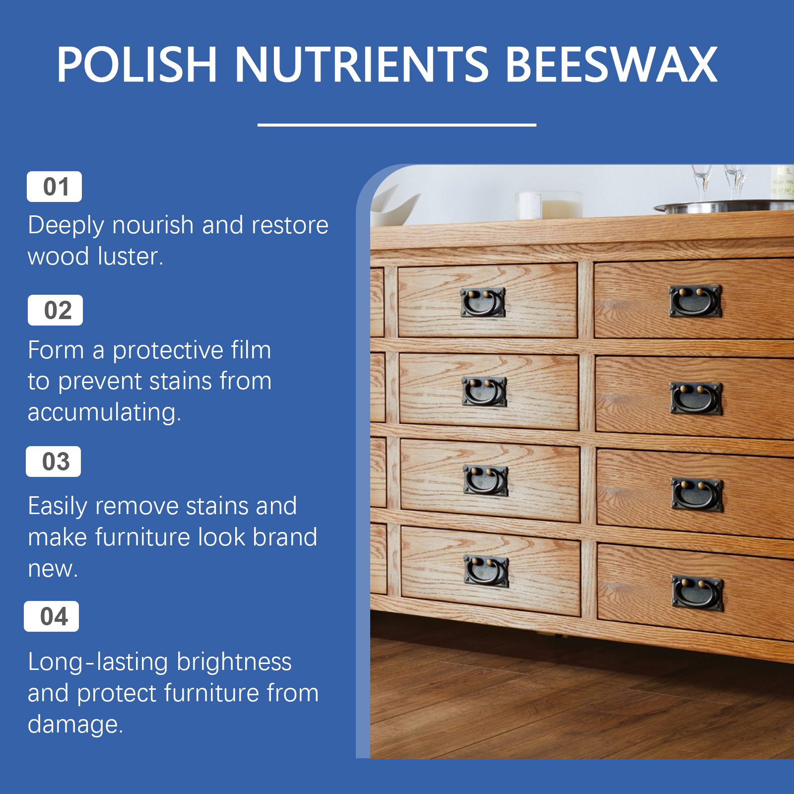 Beeswax Furniture Polish Agent Wood Furniture Moisturizing Cleaning Polishing Daily Maintenance Care Agent