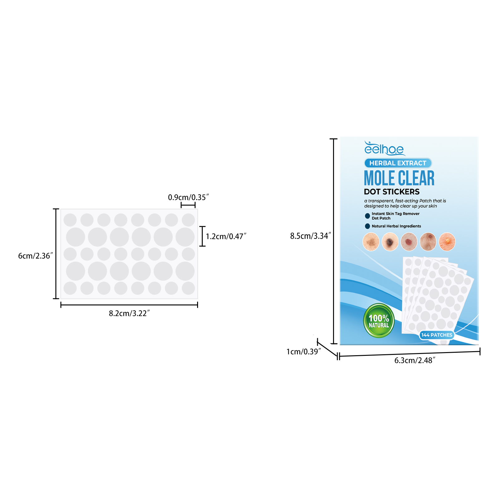 Skin Tag Remover Patch For Moles Warts Corns And Skin Imperfections Gentle Exfoliating Daily Care Treatment