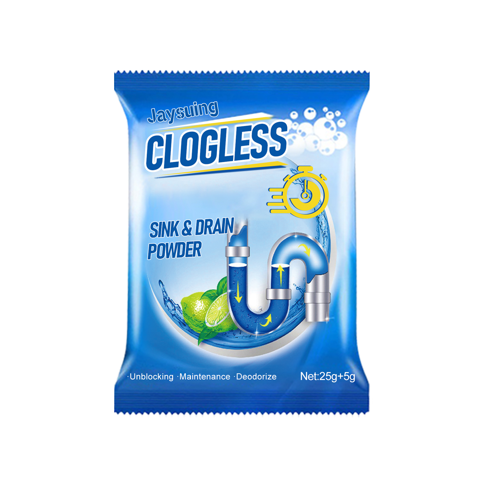 Drain Clog Remover Powder Sink Toilet Kitchen Pipe Cleaner Deodorizer For Household Use 30g