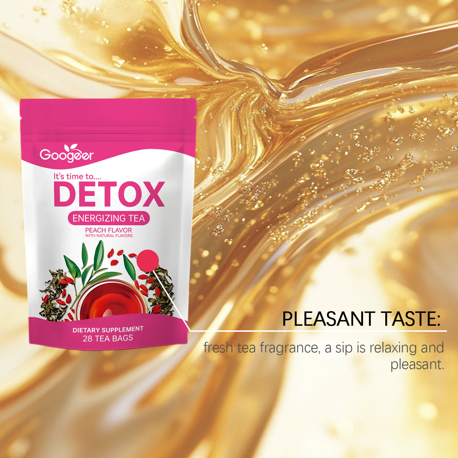 3pcs Detox Tea All-natural Supports Healthy Weight Helps Reduce Bloating