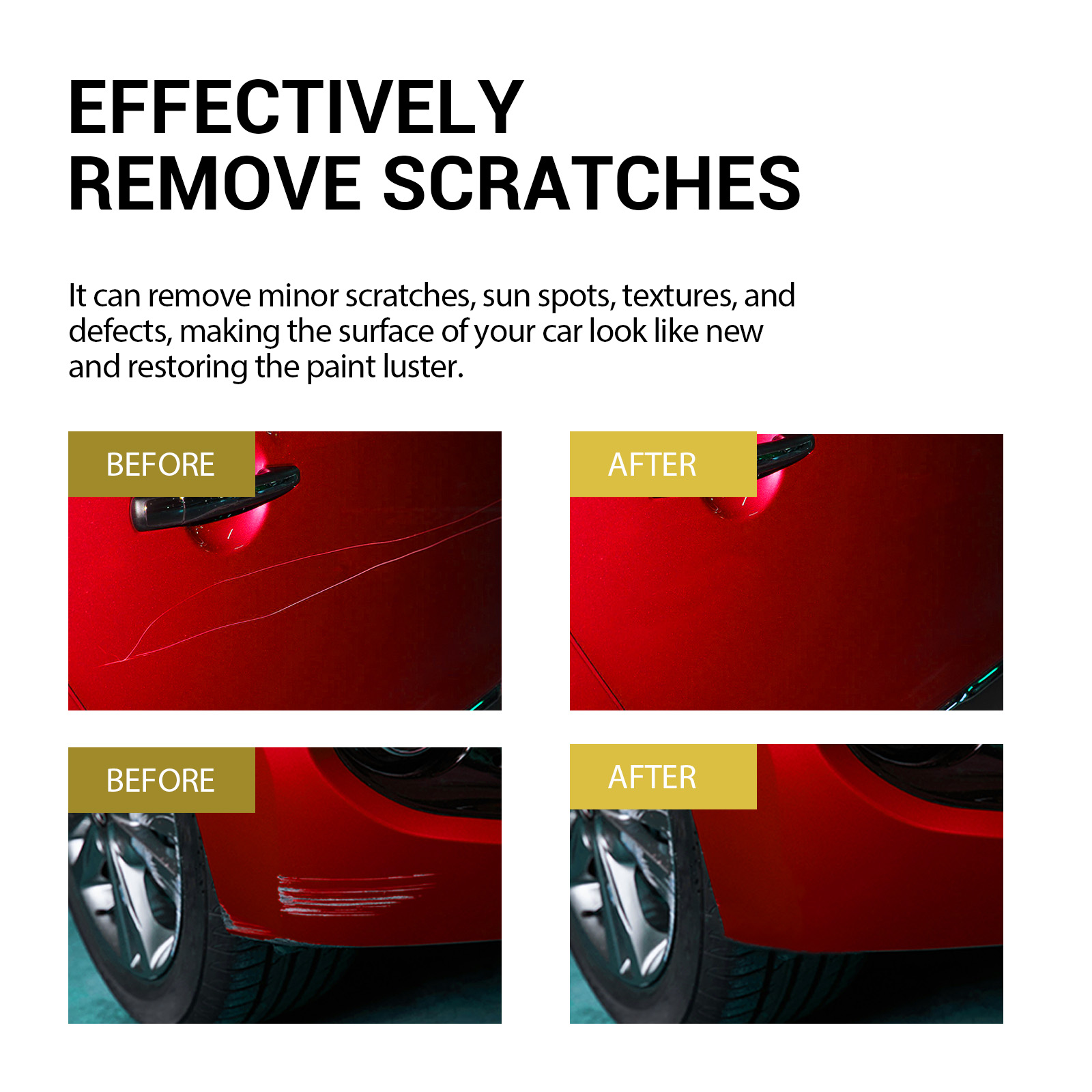 Car Scratch Remover Paste Paint Care Polishing Repair For Light Scratches Swirl Marks Daily Maintenance