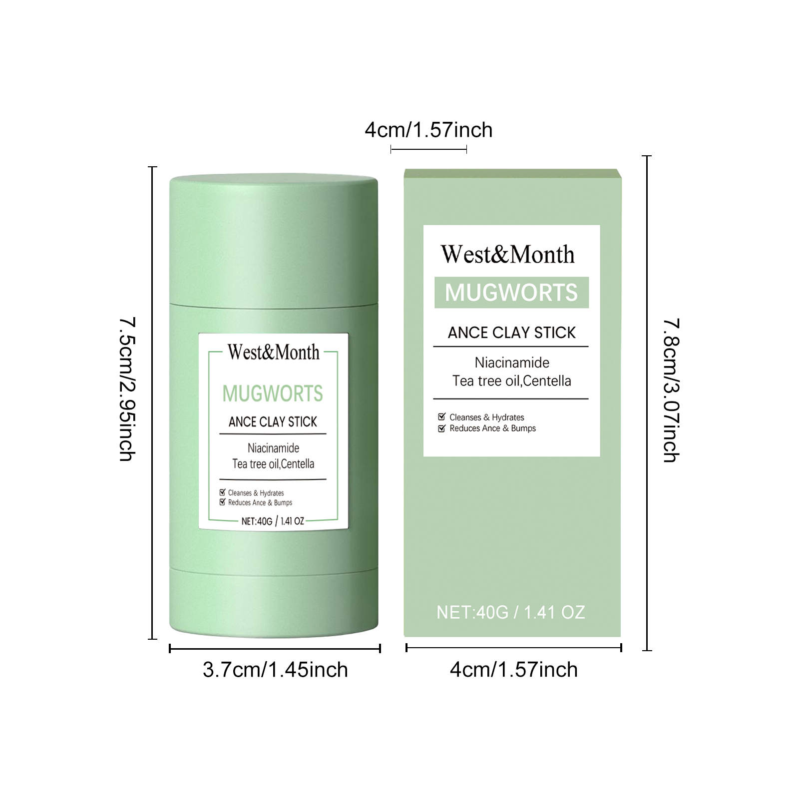 Blackhead Cleansing Clay Mask Deep Pore Cleaning Oil Control Purifying For Daily Face Care 40g