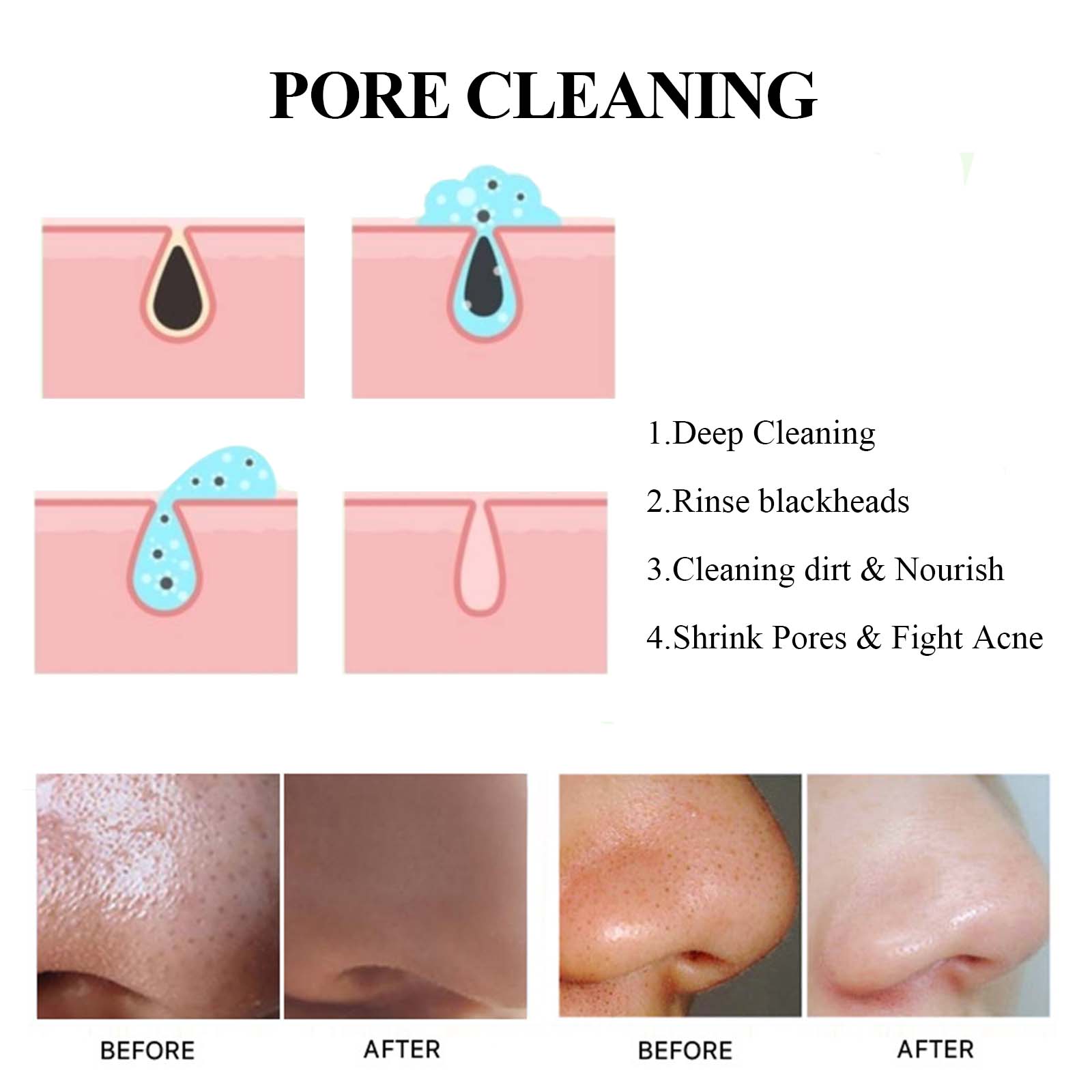 Blackhead Cleansing Clay Mask Deep Pore Cleaning Oil Control Purifying For Daily Face Care 40g