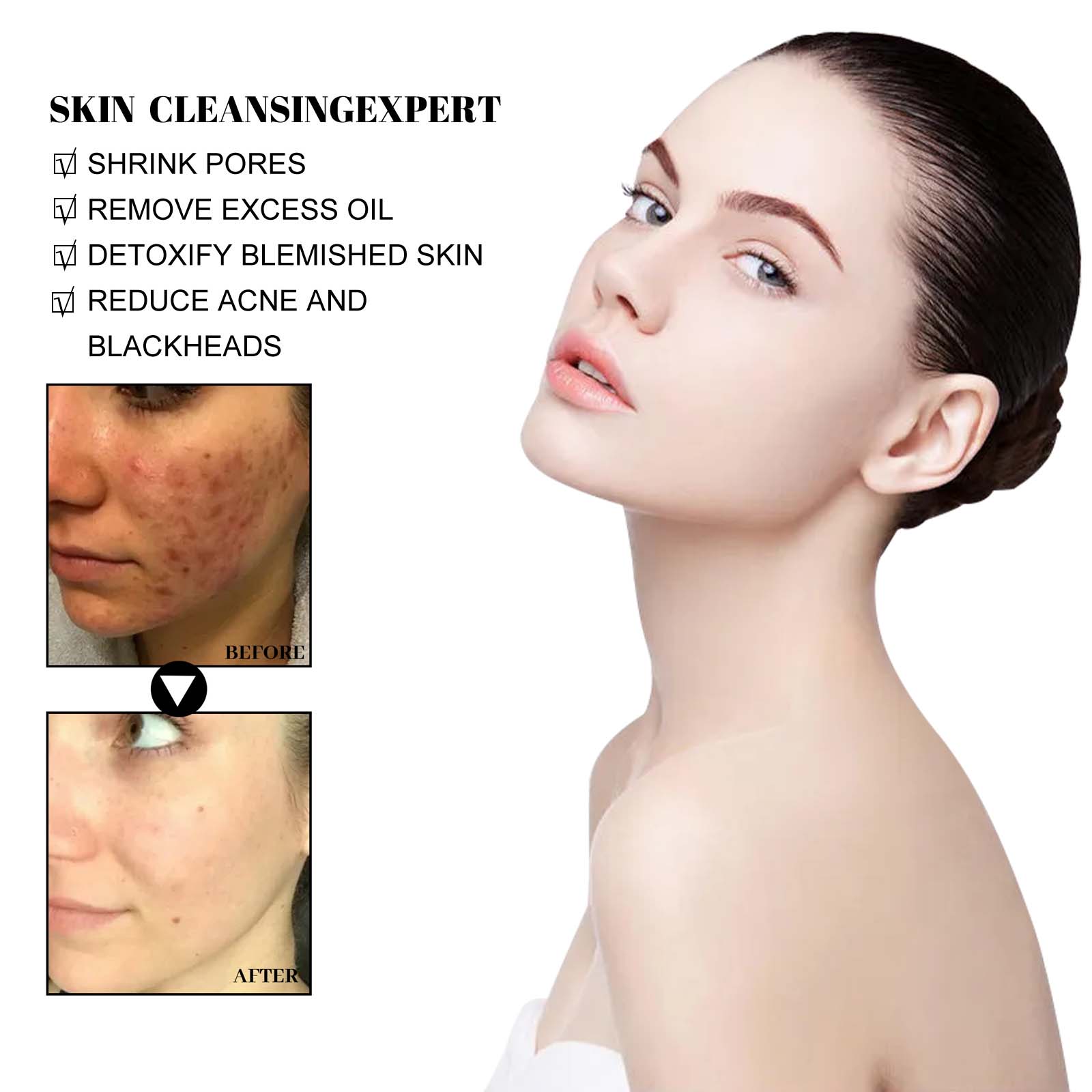 Blackhead Cleansing Clay Mask Deep Pore Cleaning Oil Control Purifying For Daily Face Care 40g