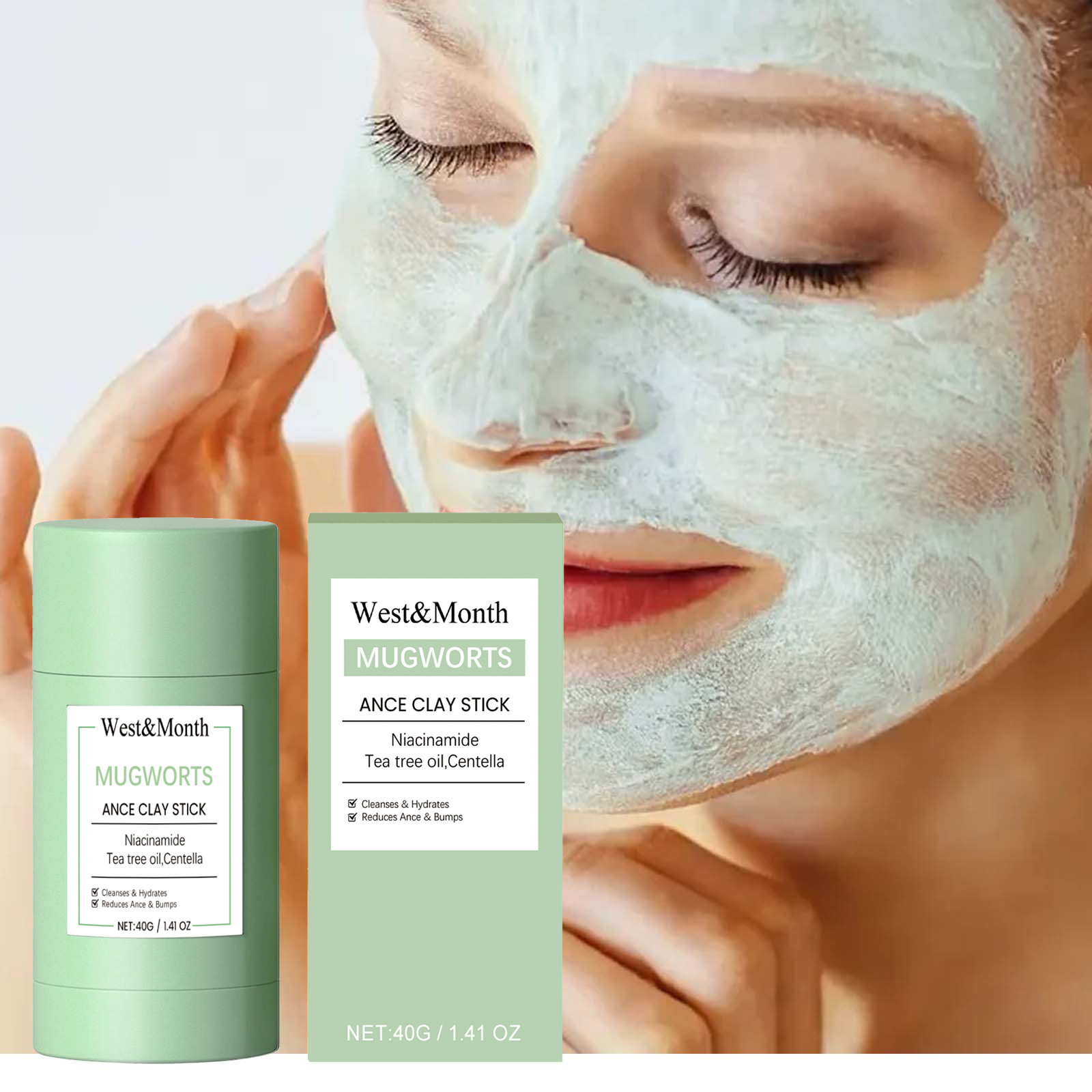 Blackhead Cleansing Clay Mask Deep Pore Cleaning Oil Control Purifying For Daily Face Care 40g