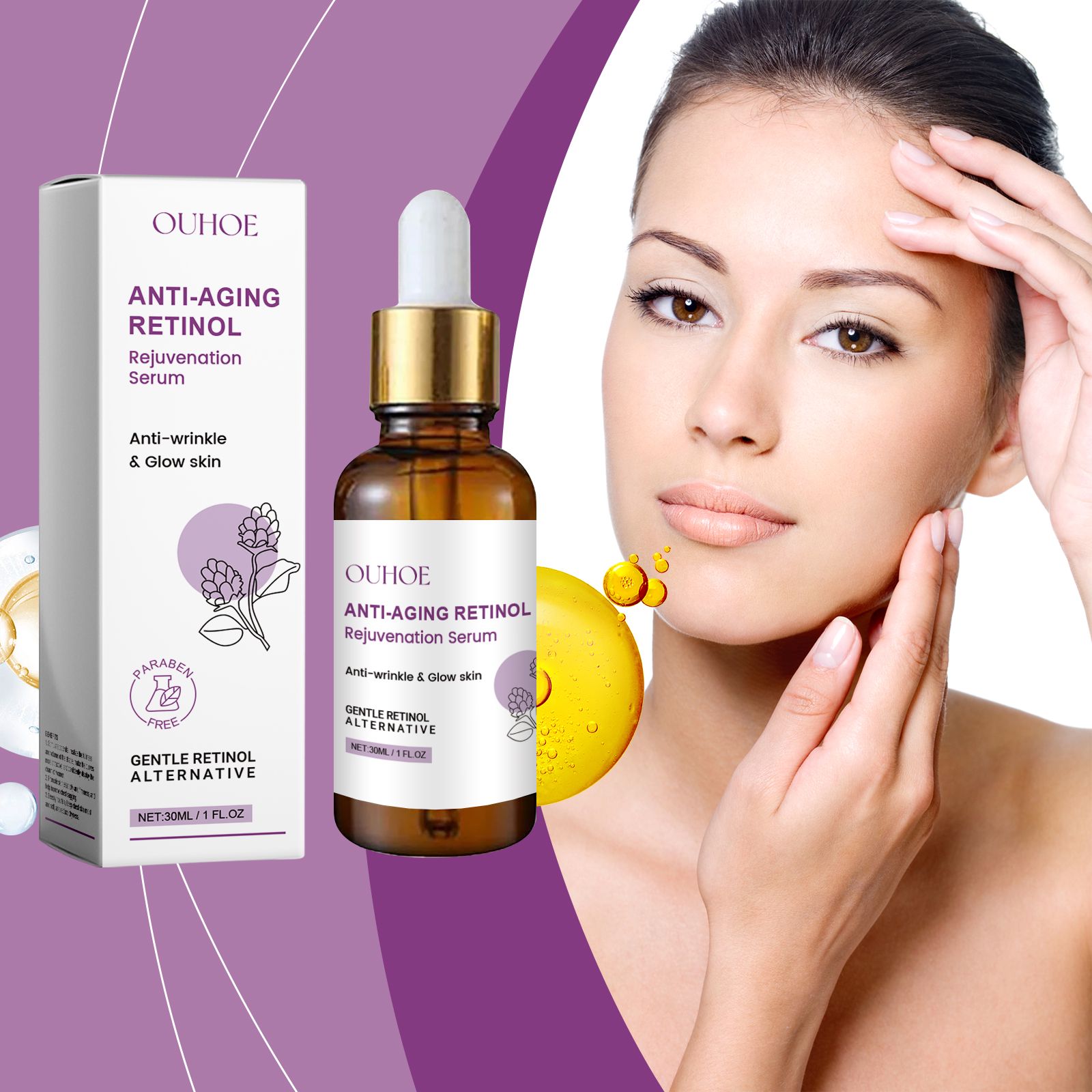 Retinol Anti Wrinkle Serum Hydrating Firming Fine Lines Smoothing For Daily Face Care