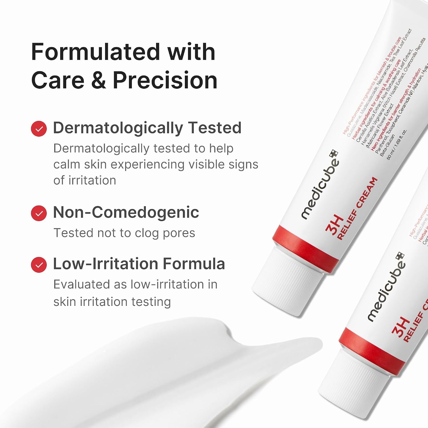 medicube Clarifying Pad Soothing Cream Duo Red Succinic Acid Pad and 3H Daily Moisturizer Gentle Exfoliation Clearer Radiant Skin Balance Comfort Care Routine