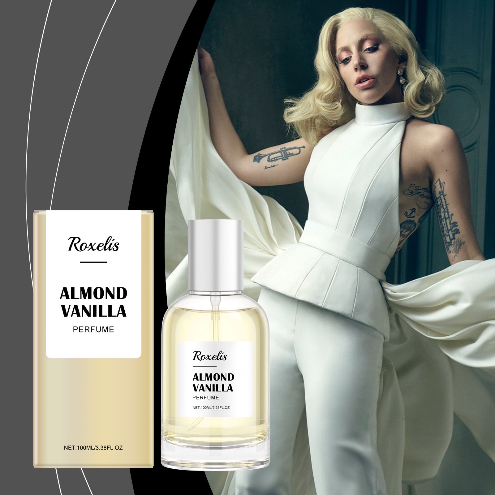 Vanilla Almond Charm Perfume Sweet Fresh Long Lasting Elegant For Daily Wear