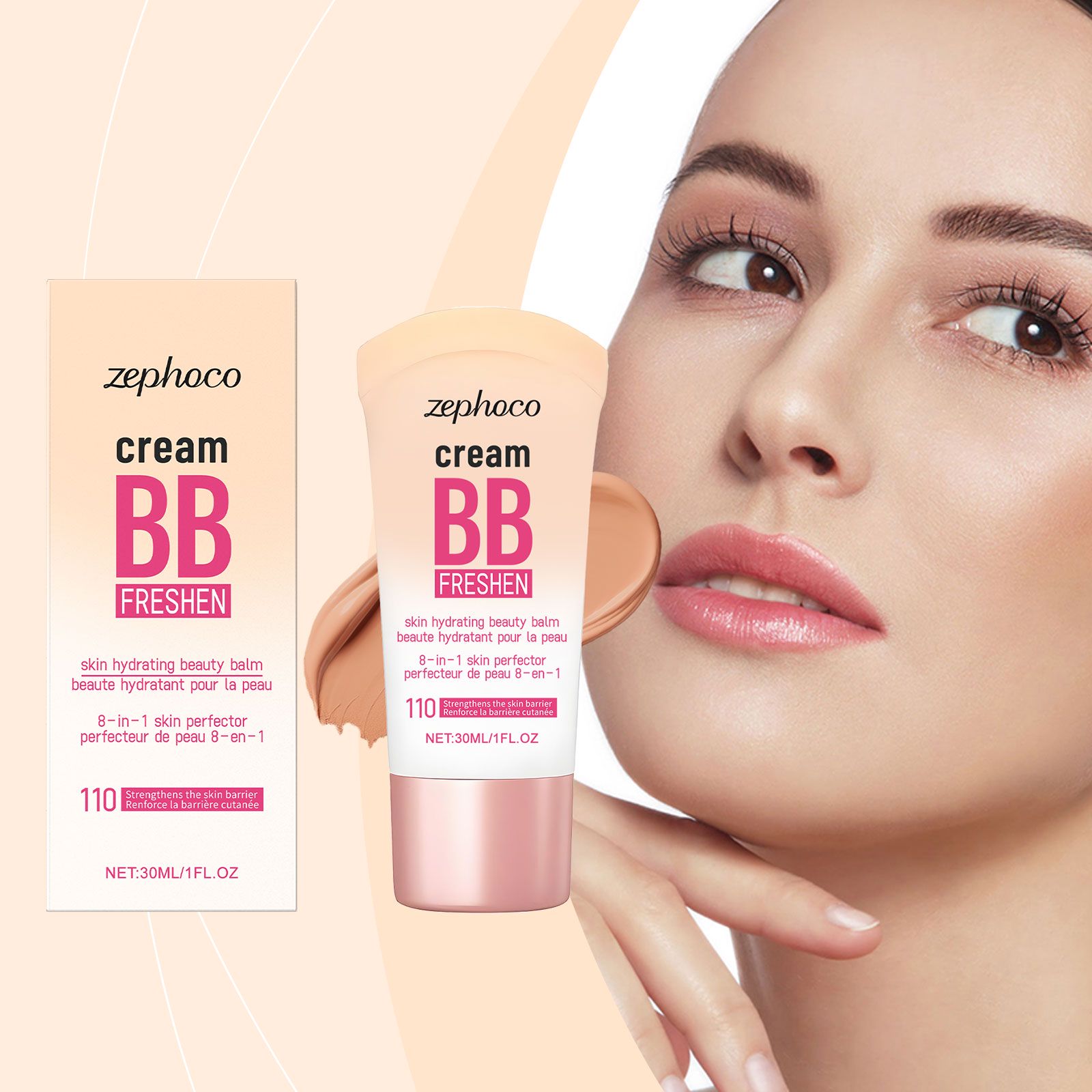 BB Cream Dark Shade Concealer Matte Lightweight Hydrating For Oily And Dry Skin Daily Makeup