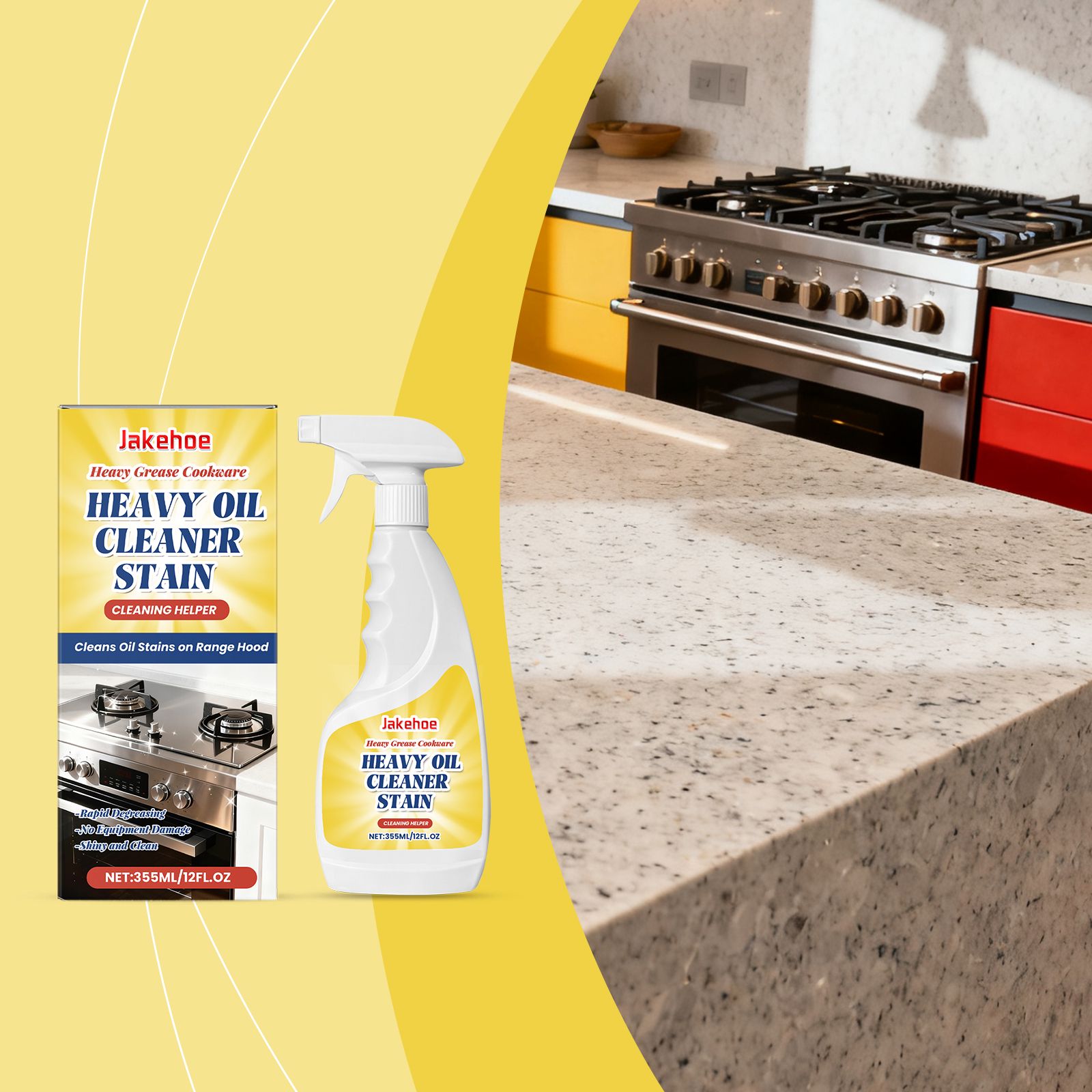 Heavy Grease Cleaner Spray For Kitchen Stove Oven And Cookware Daily Cleaning