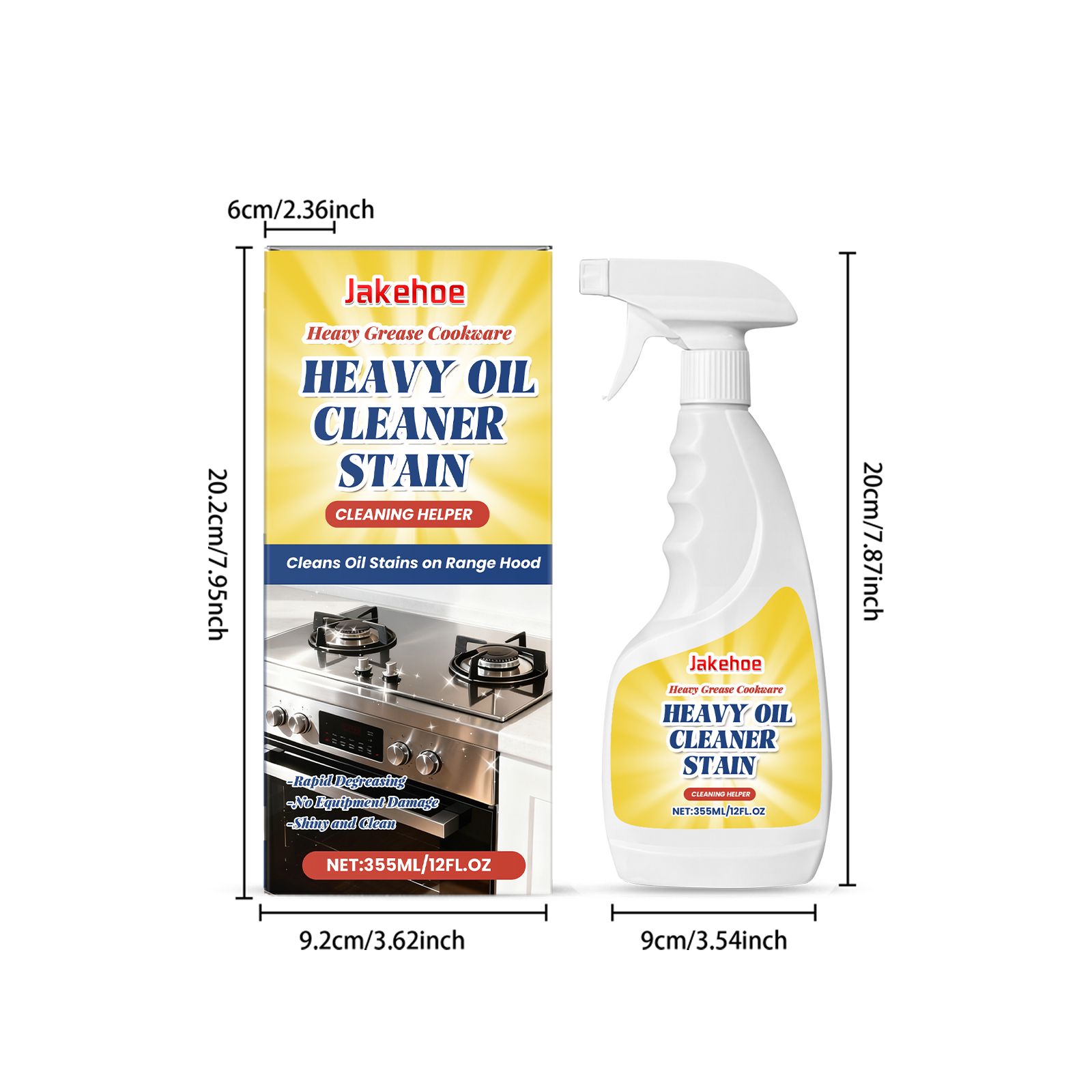 Heavy Grease Cleaner Spray For Kitchen Stove Oven And Cookware Daily Cleaning