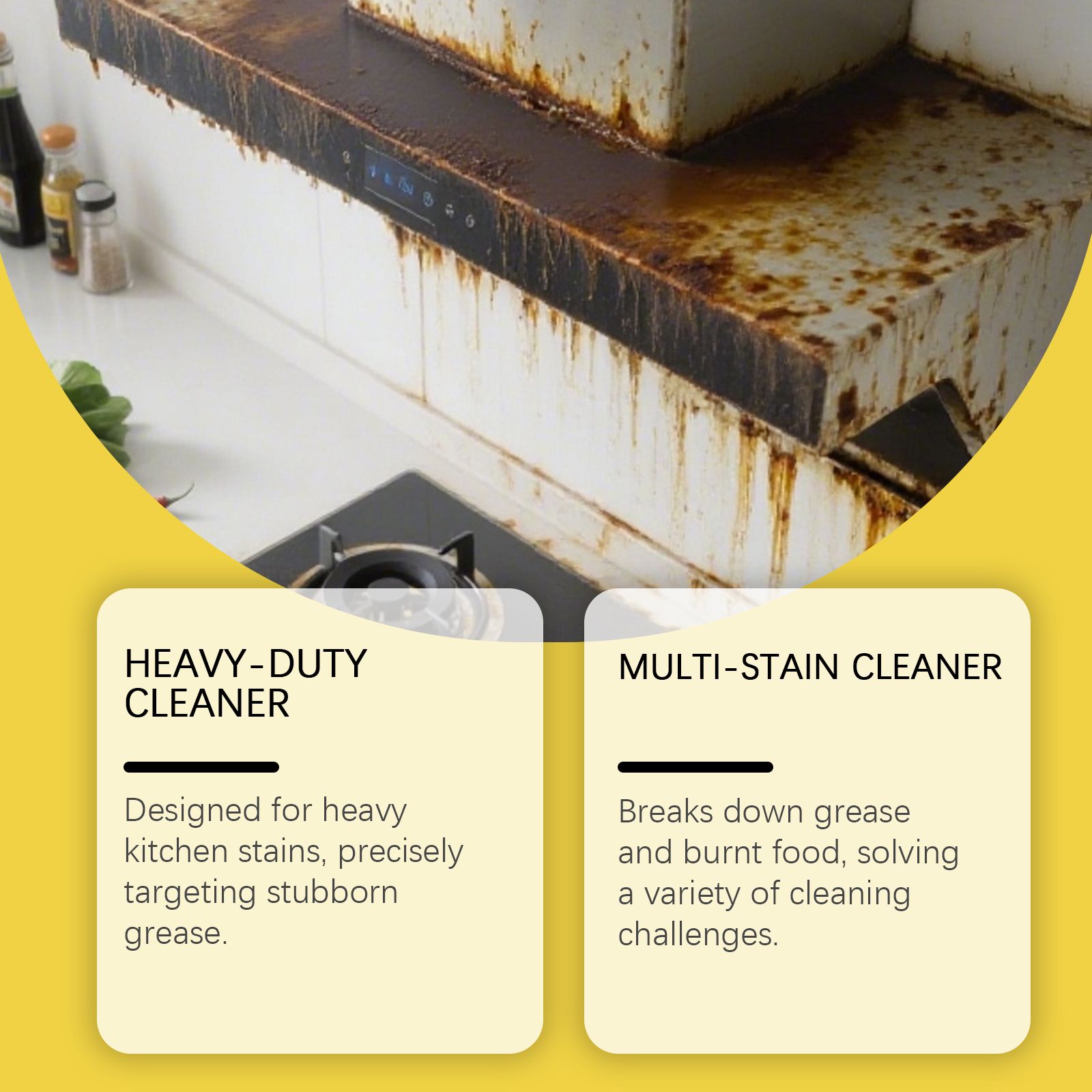 Heavy Grease Cleaner Spray For Kitchen Stove Oven And Cookware Daily Cleaning