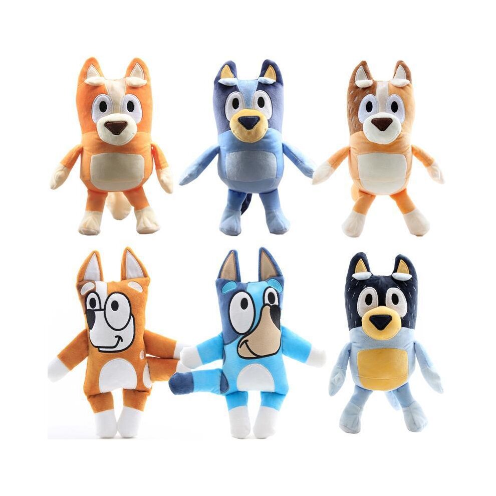 (Dad) Bluey Bingo Plush Toy, Soft Cartoon Dog Family Stuffed Animals Dolls, Baby, Birthd