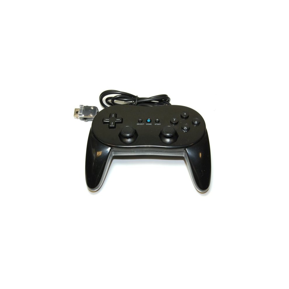 Classic pro controller for Nintendo Wii remote wireless joypad - Black ZedLabz