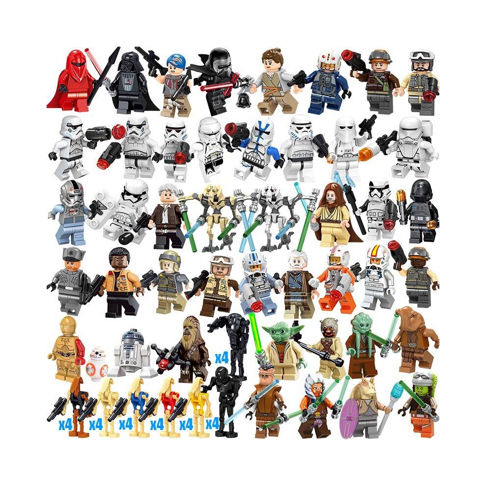 73PCS Star Wars Luke Yoda Kinsawa Commandos MiniFigures Toys Fit Lego