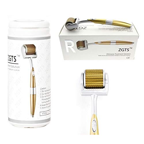 ZGTS Derma Roller Micro Needle - 0.25MM 192 Needle Titanium Luxury Roller - FDA Approved