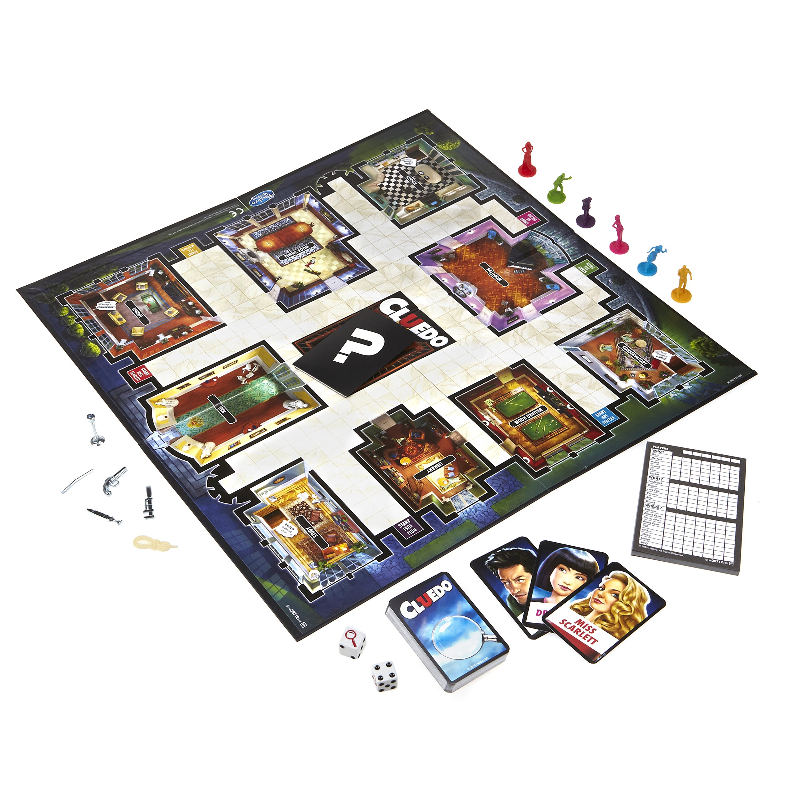 Gaming Cluedo the Classic Mystery Board Game 2-6 Players Clue Card Toys Entertainment Family Party Game Interesting Table Games for Adult Children Ages 8 and up