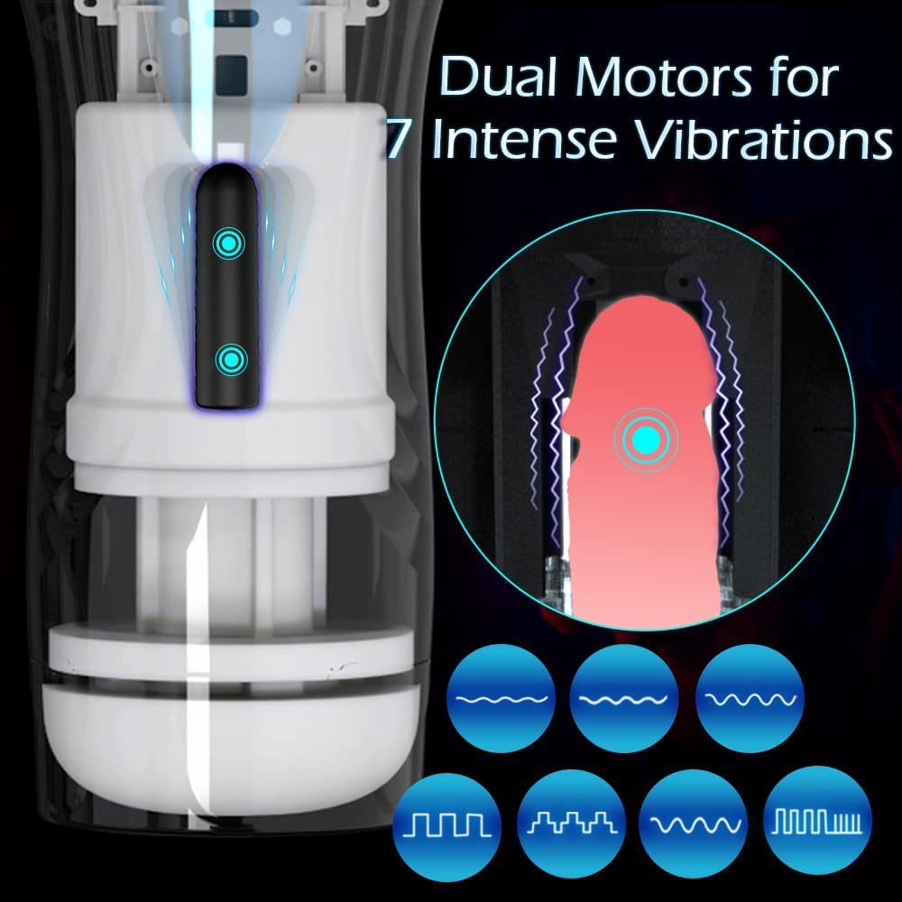 Sex Toys for Men Male Masturbators Full Body Automatic Male Masturbator Cup Penis Stroker with 7 Thrusting Vibrating for Men Masturbation Pleasure