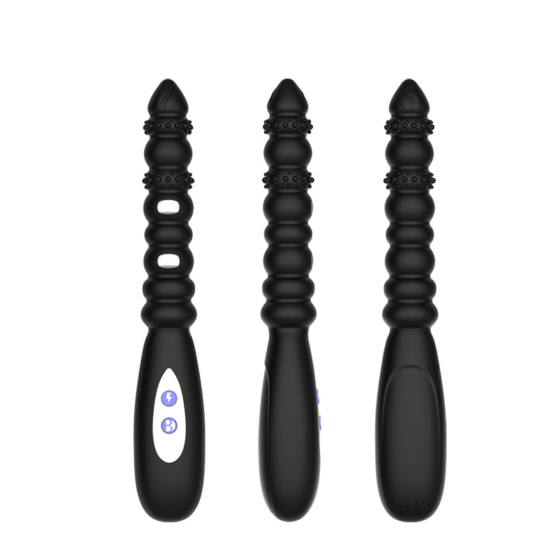 Sex Toy Vibrator G-Spot Prostate Stimulator Massager Anal Bead Butt Plug Masturbator for Women Men Women Couples with 10 Frequency Vibration and 3 Pulse Electric Shock Modes