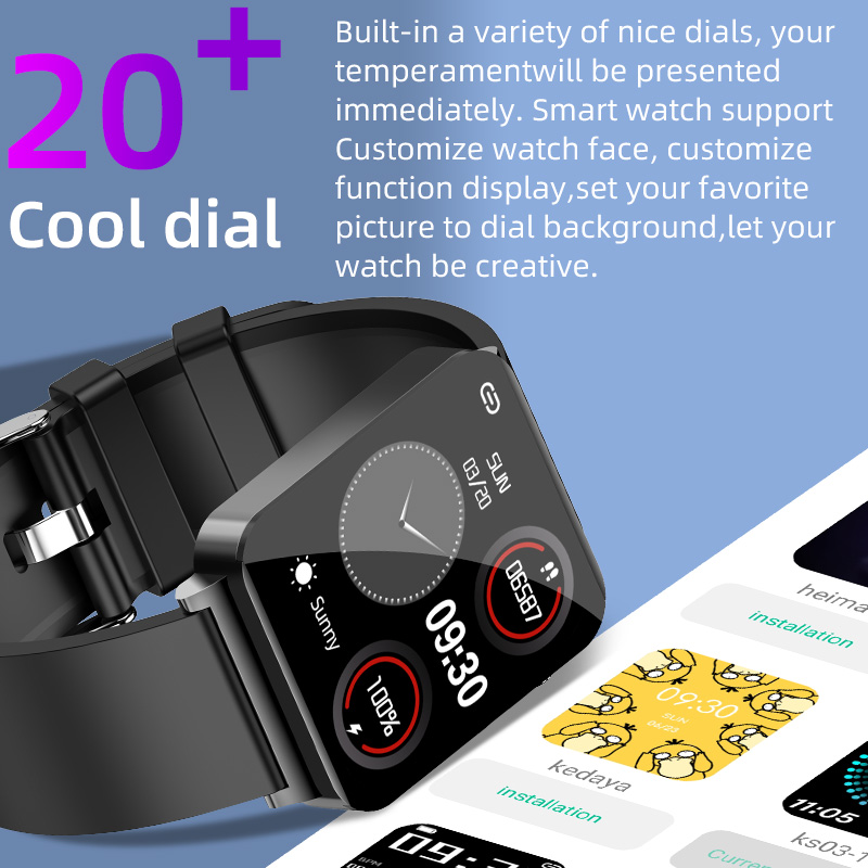 1.72 Smart Watch Non Invasive Blood Glucose Heart Rate BP Body Temperature Fitness Tracker Bracelet