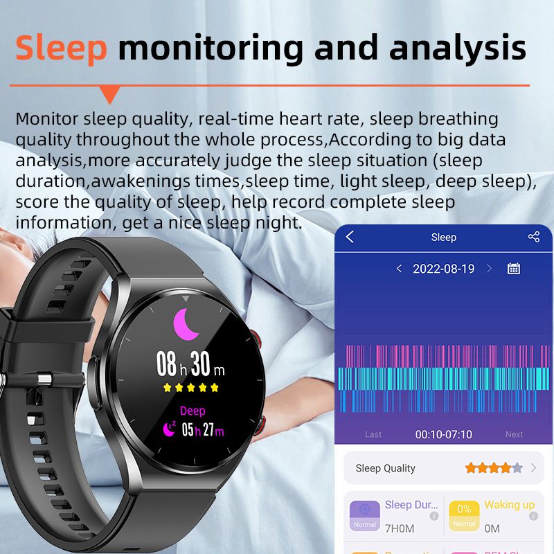 New Men Smart Watch ECG Monitoring Noninvasive Blood Glucose Heart Rate Multifunctional Womens Bluetooth Smart Watch