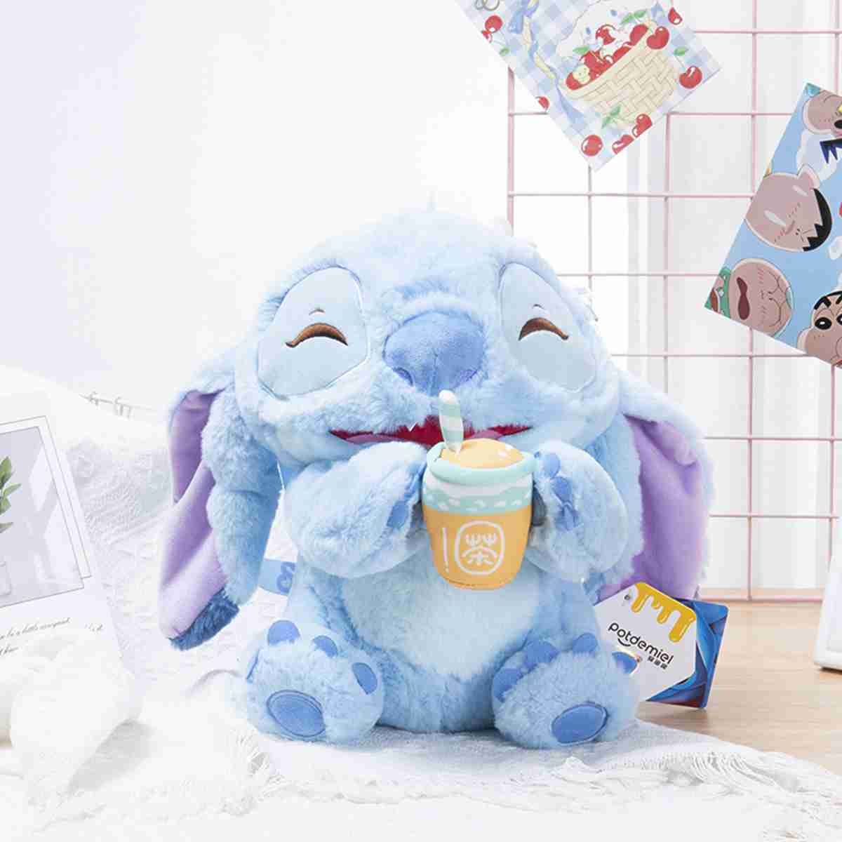 (10inch Strawberry Cake Stitch) Lilo Stitch Festive Soft Toy Cartoon Animation Stitch, Christmas Girls Gift Plush Toy Series ‘Lilo and Stitch’, Big Cuddly Toy, 50 cm Cushion with Childrens Birthday Party