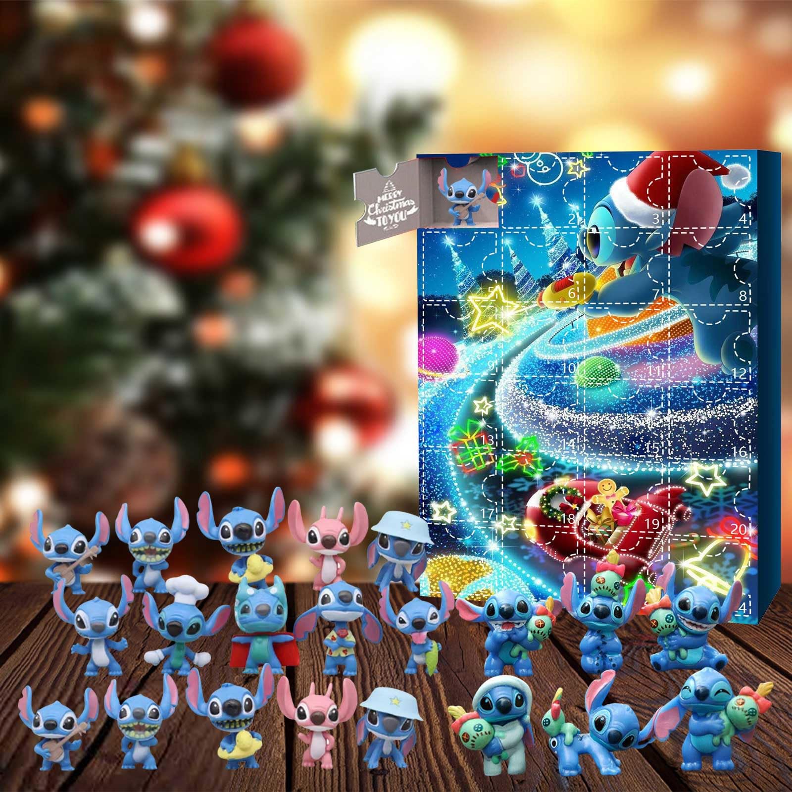 Christmas Advent Calendar for Kids and Adults 24 Days Christmas Countdown 24pc Mini Stitch Figure Toys Christmas Gifts