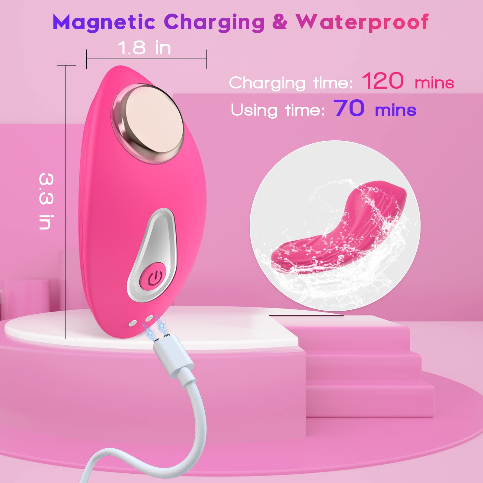 Wearable Vibrator Adult sex Toy for Women Clitoris Vaginal G-Spot Stimulator Magnetic Clip Vibrators with App
